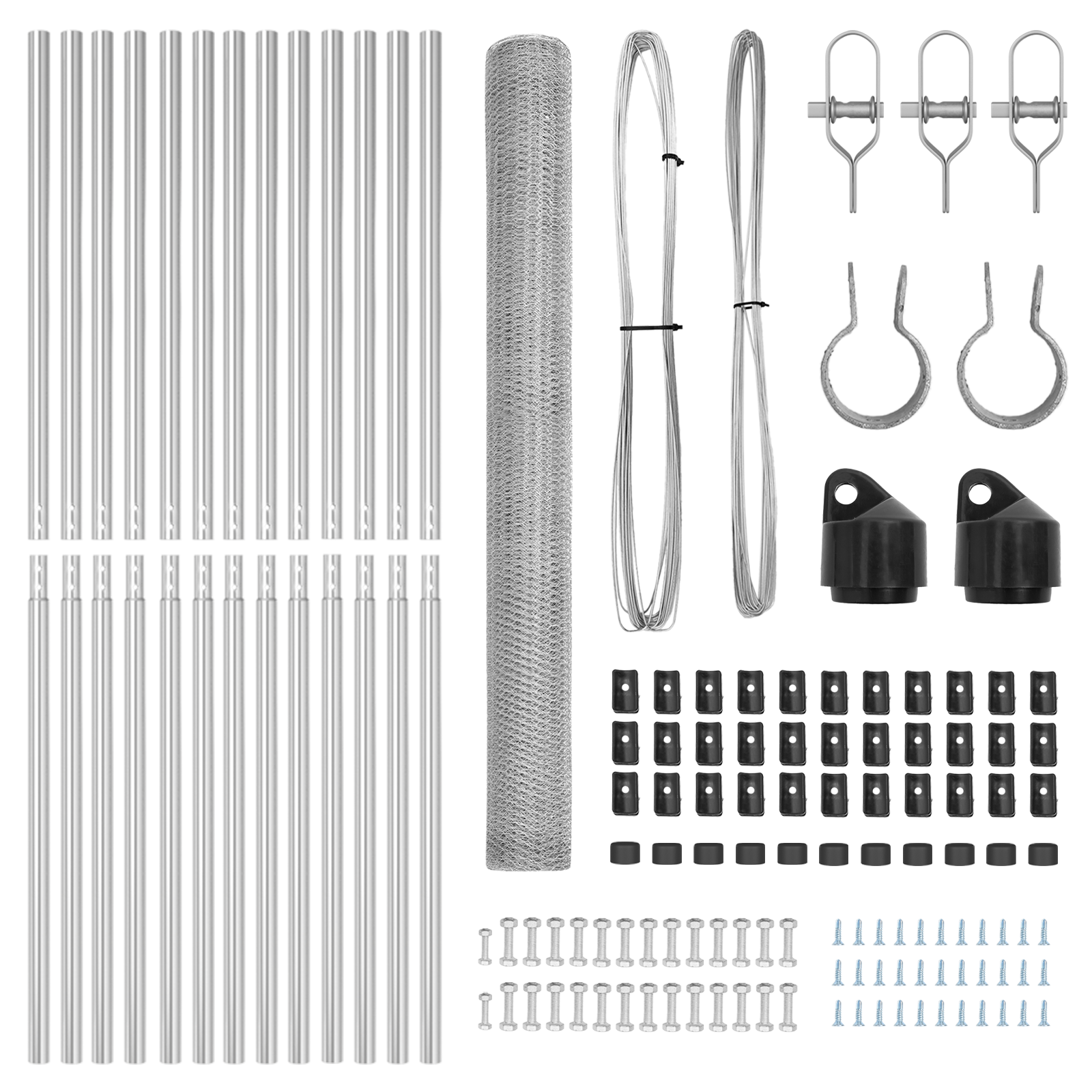 Fencing Set Set of 2 Galvanised steel 25 x 1.5 m Durable - Image 4