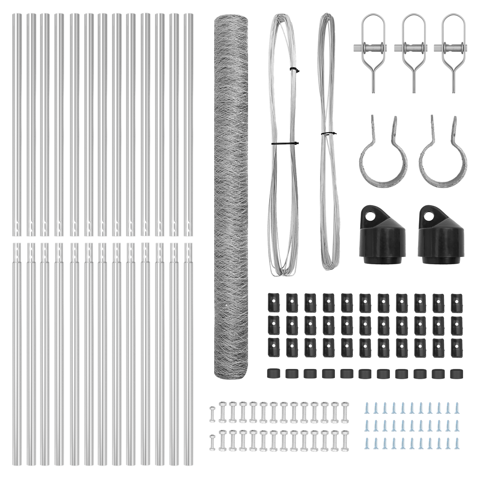 Fencing Set Set of 2 Galvanised steel 25 x 1.5 m Durable - Image 4