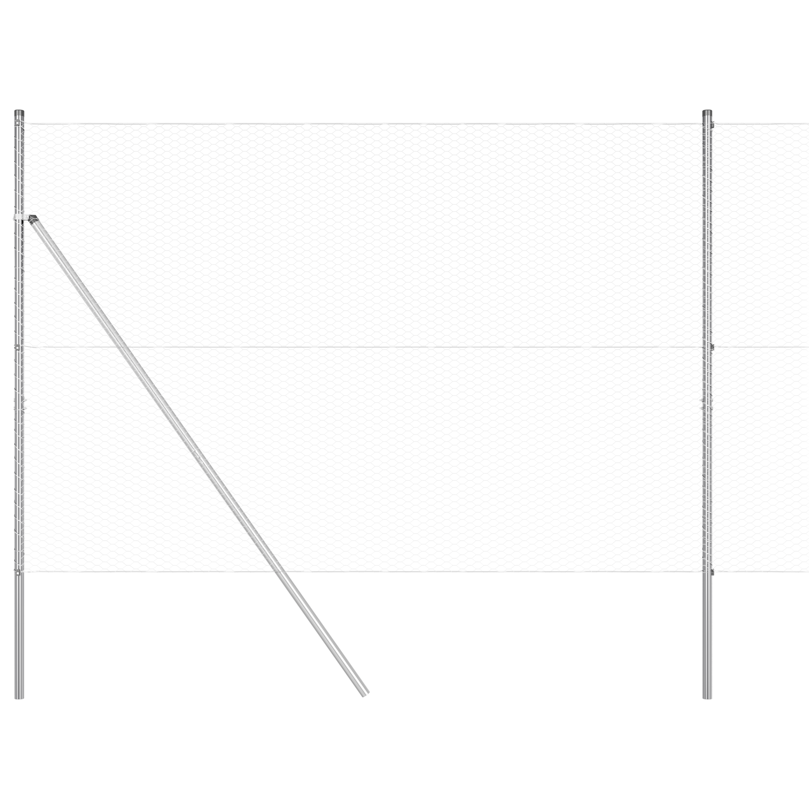 Hexagon Fence 1.6x25 m Galvanised Steel - Image 6