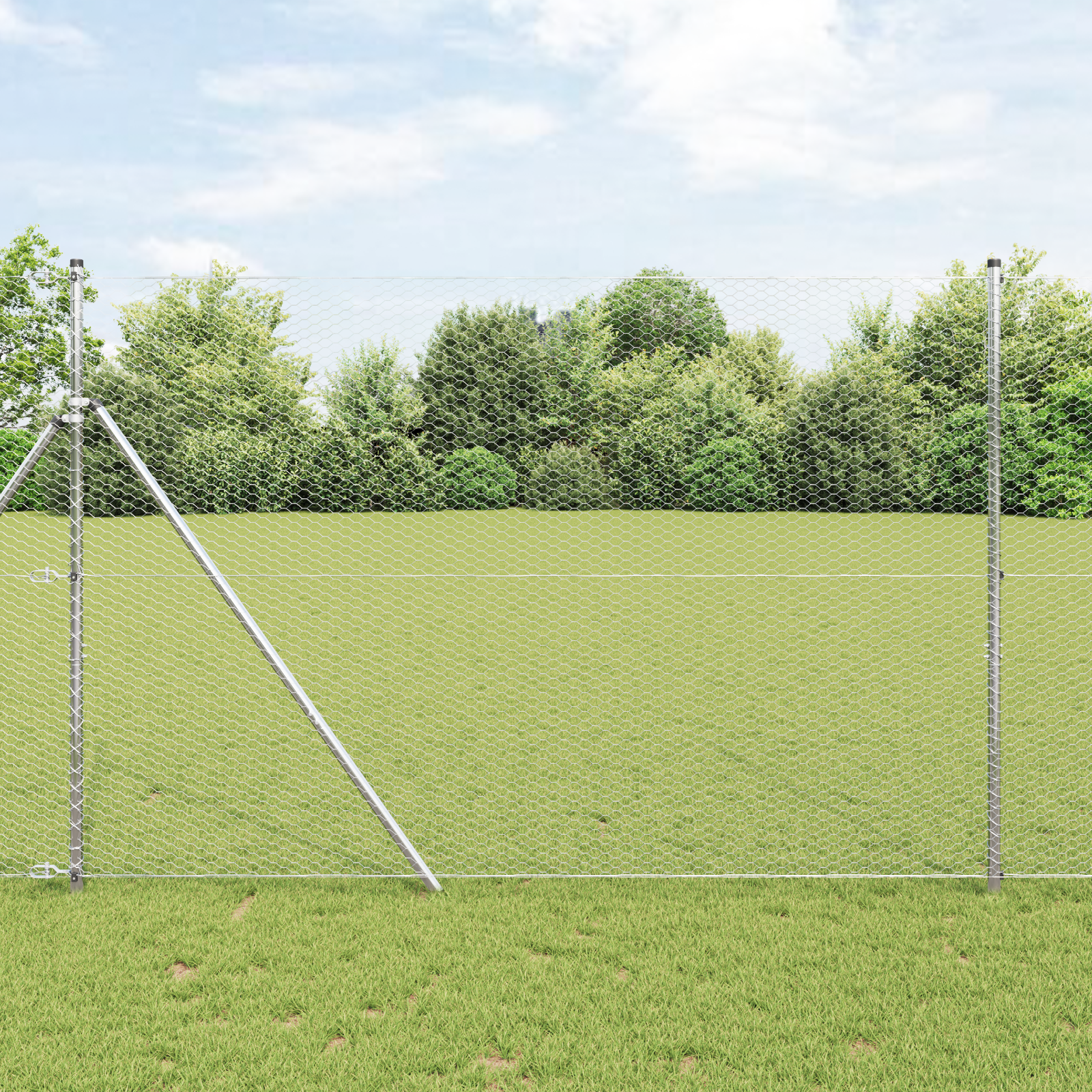 Hexagon Fence 1.6x25 m Galvanised Steel