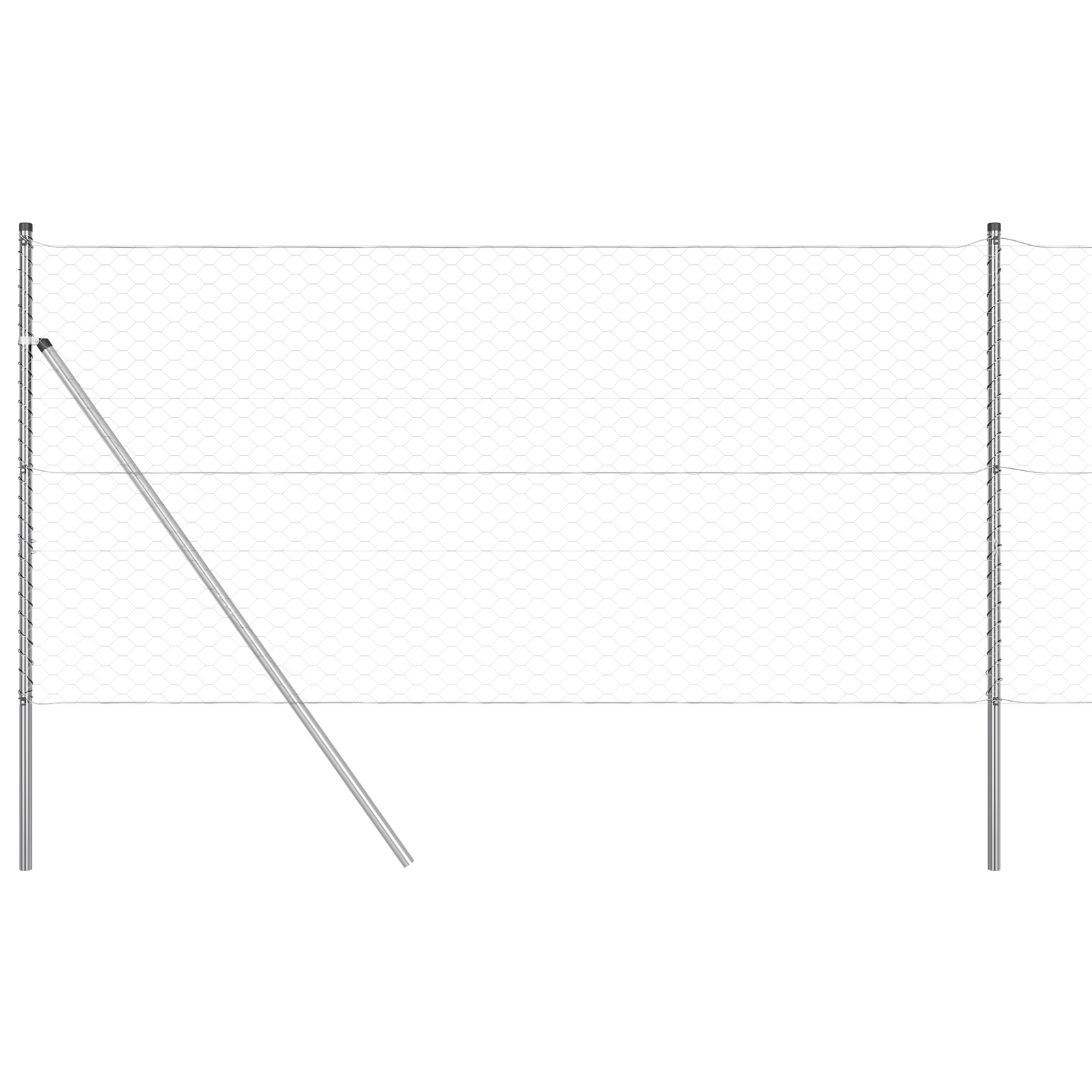 Hexagon Fence 1x50 m Galvanised Steel - Image 6