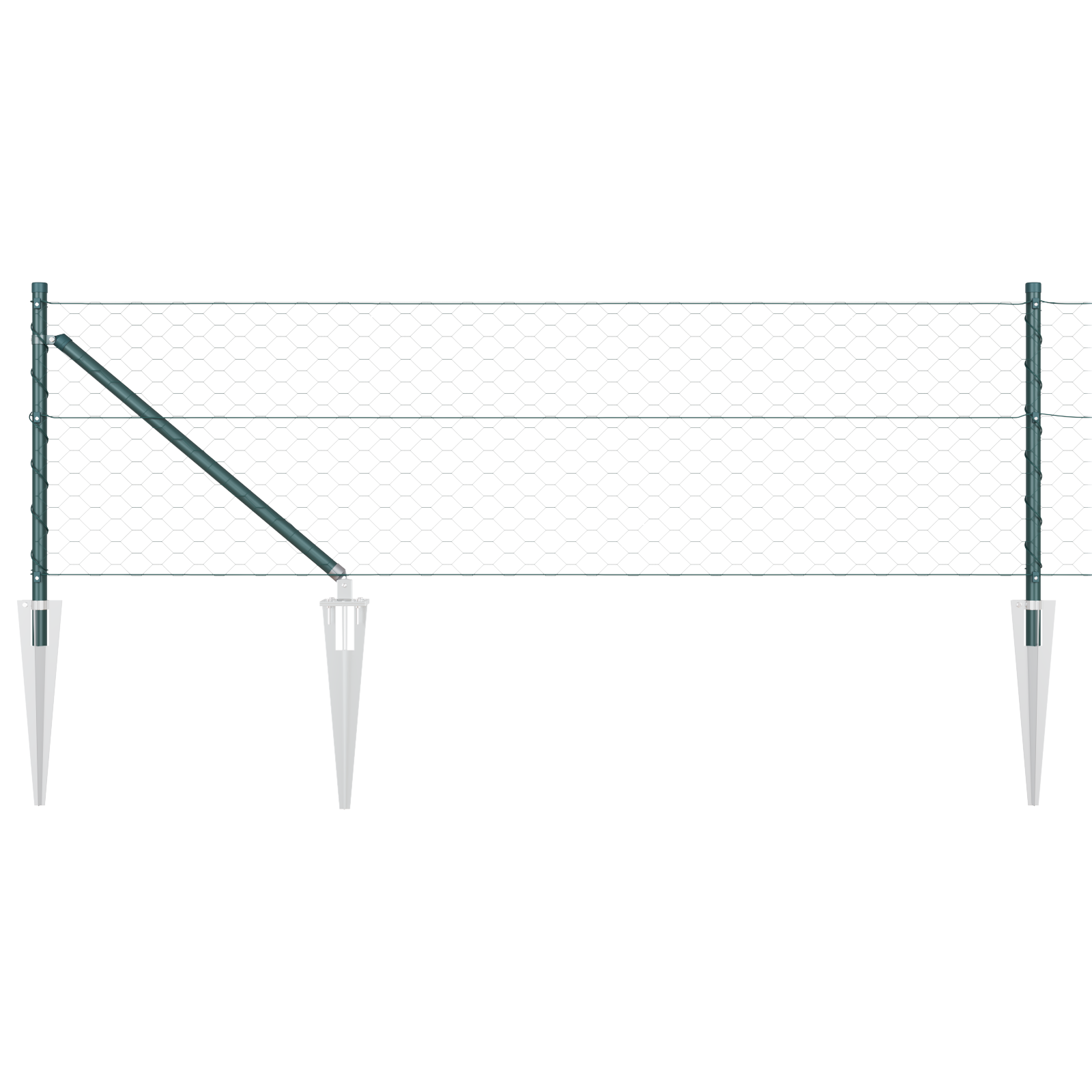 Hexagon Fence Green 0,6x10 m Steel - Image 6