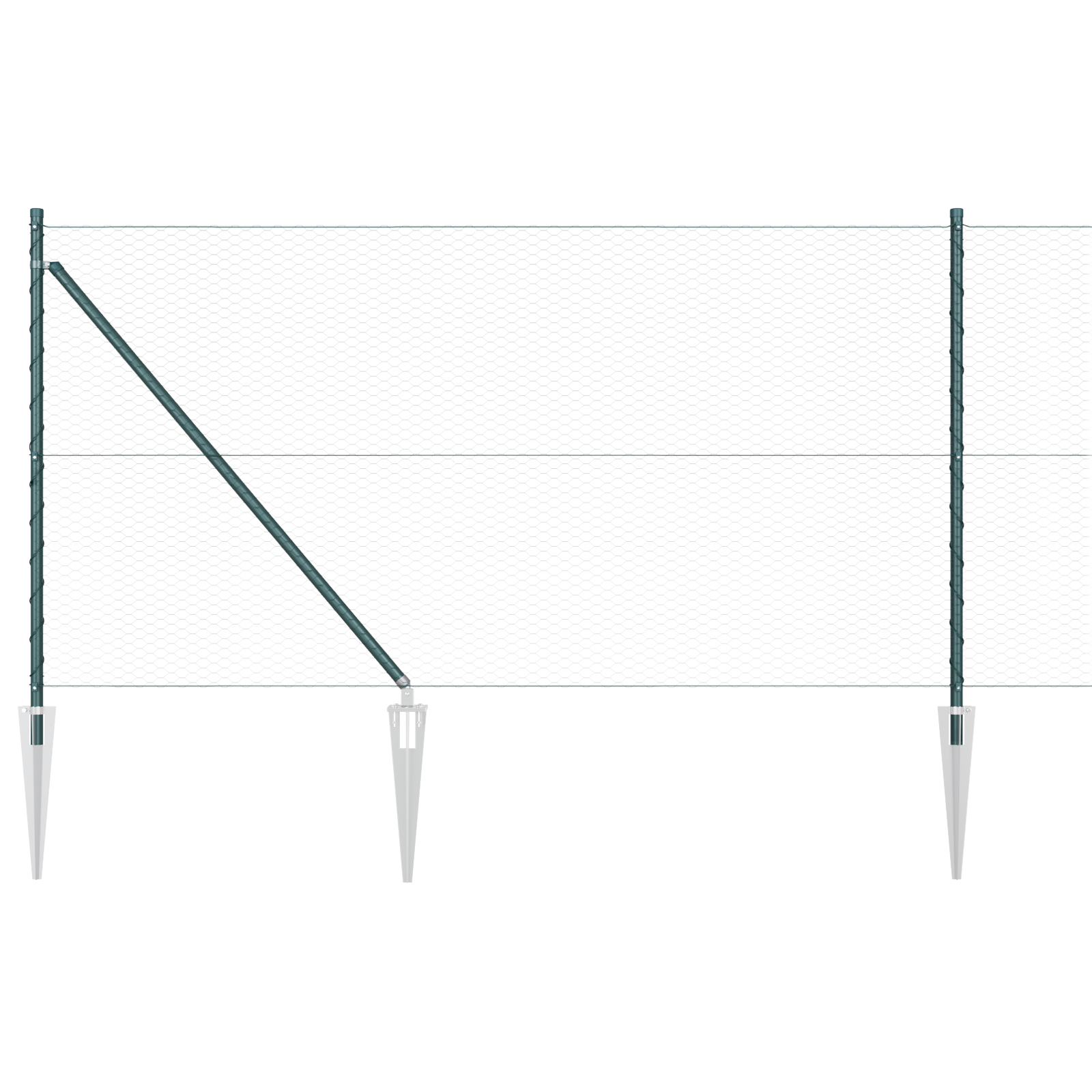 Hexagon Fence Green 1x10 m Steel - Image 6