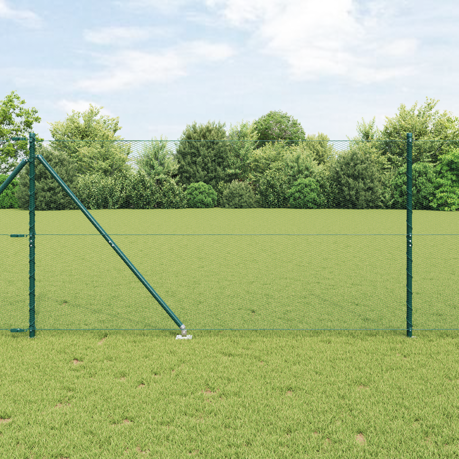 Hexagon Fence Green 1.4x10 m Steel