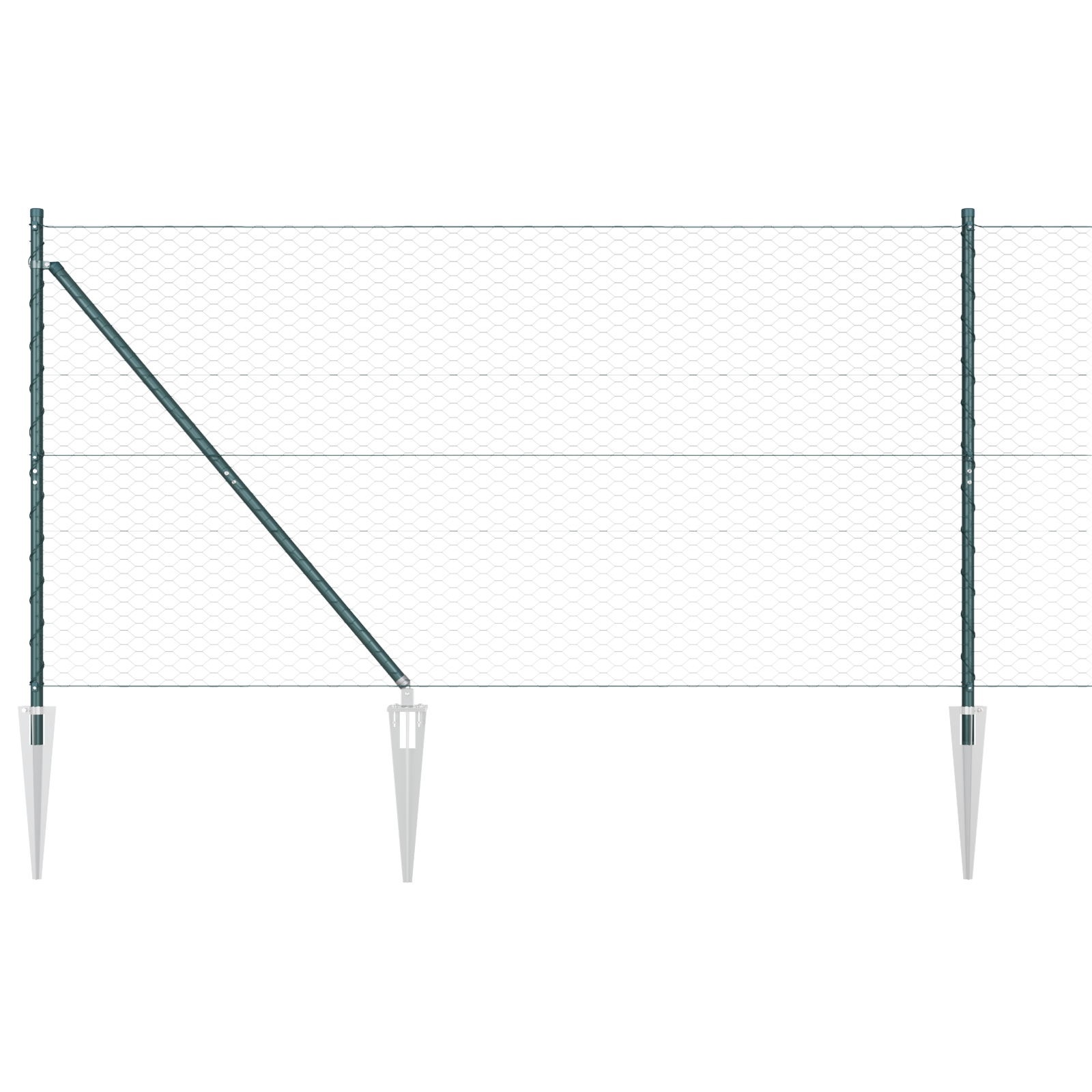 Hexagon Fence Green 1.4x10 m Steel - Image 6
