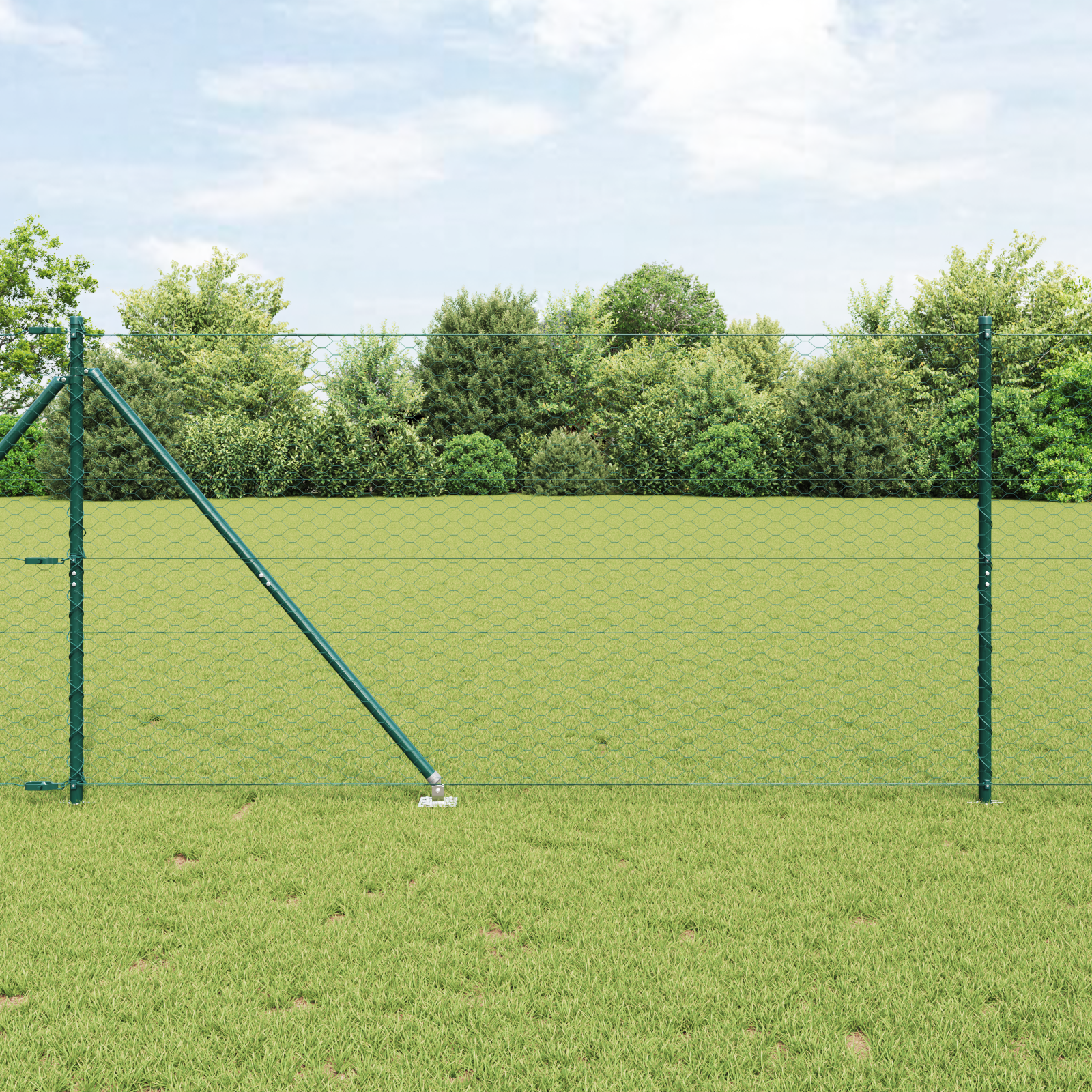 Hexagon Fence Green 1.4x10 m Steel