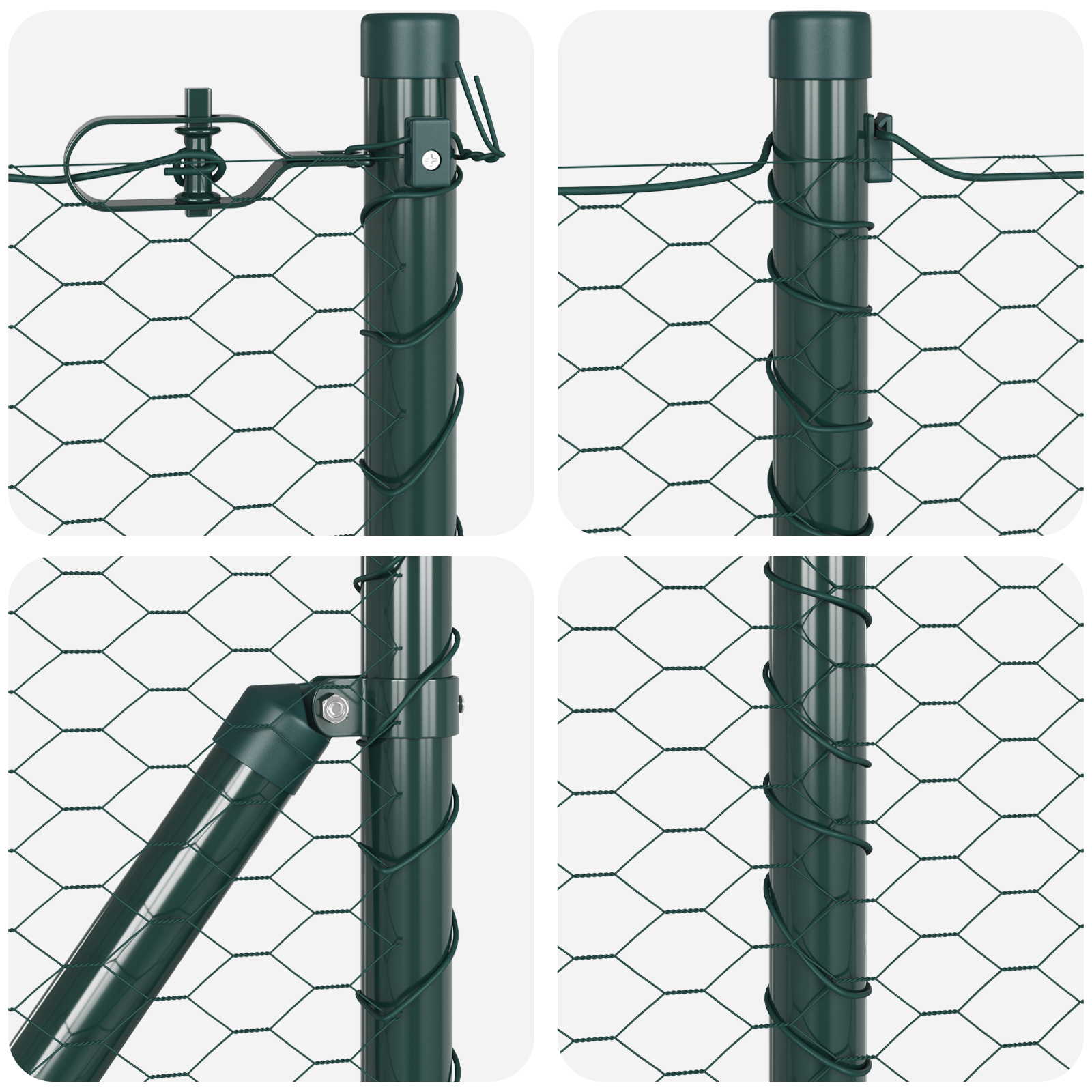 Hexagon Fence Green 0.4x25 m Steel - Image 7