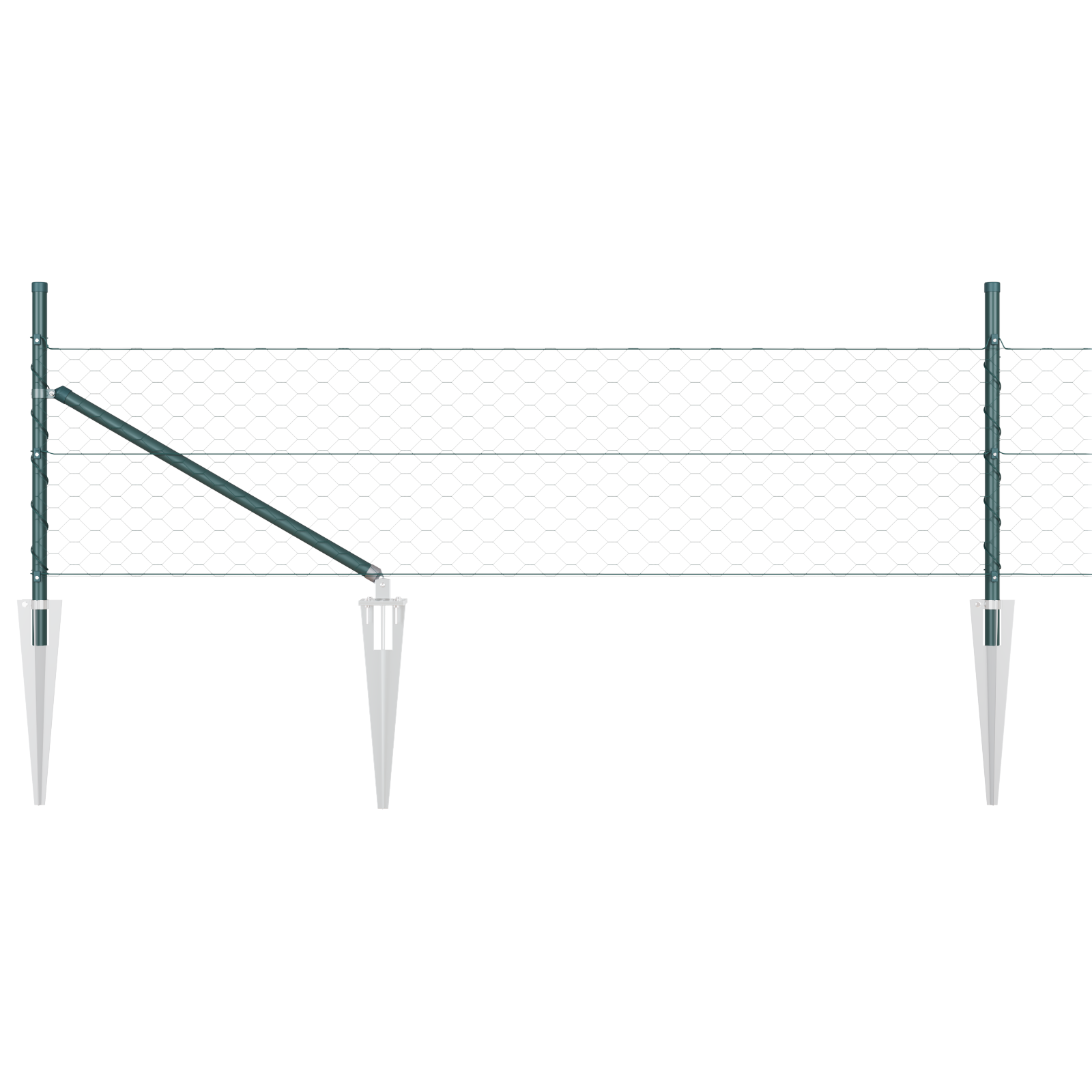 Hexagon Fence Green 0,4x25 m Steel - Image 6