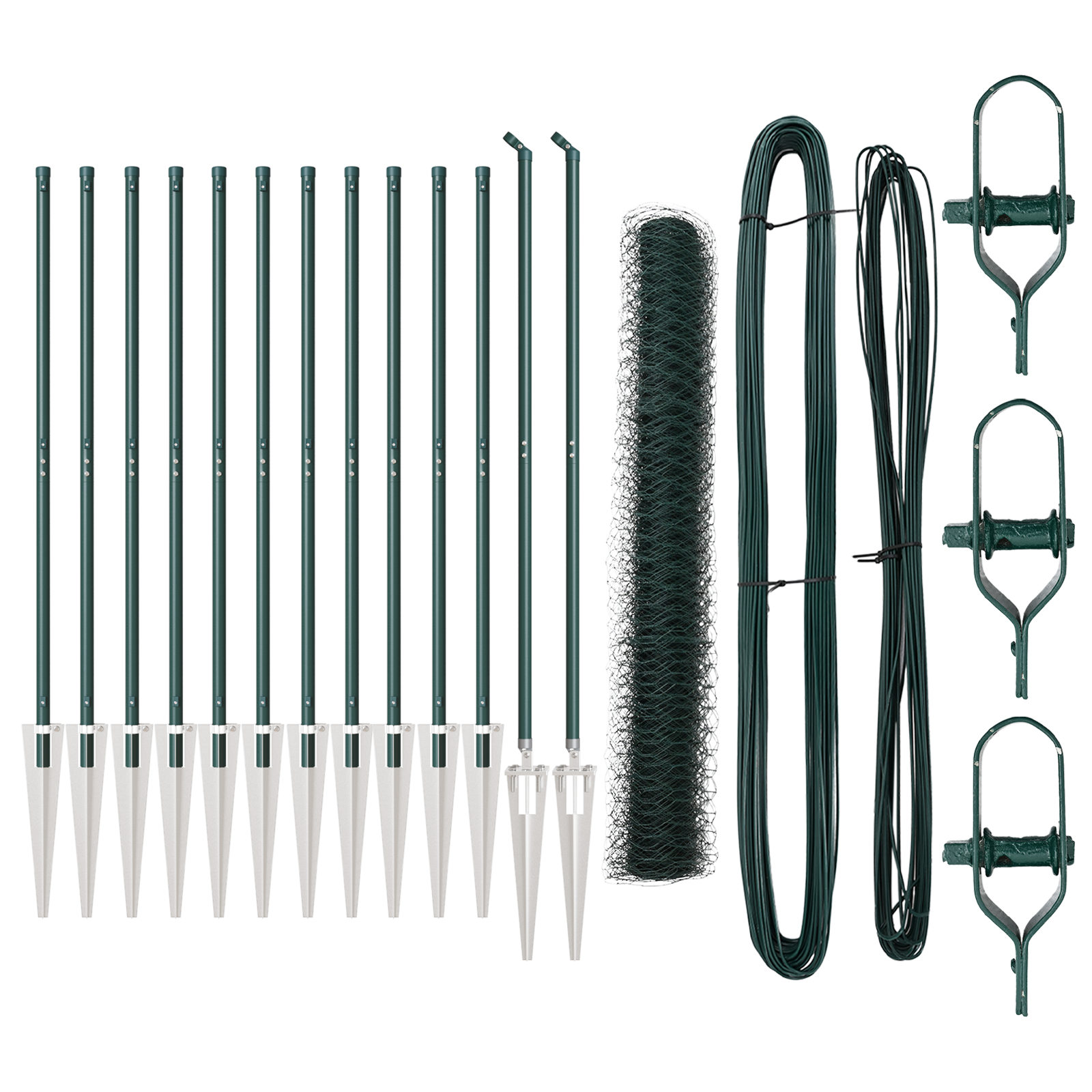 Fencing Set Set of 2 Green Steel 25 x 1.2 m Durable - Image 2