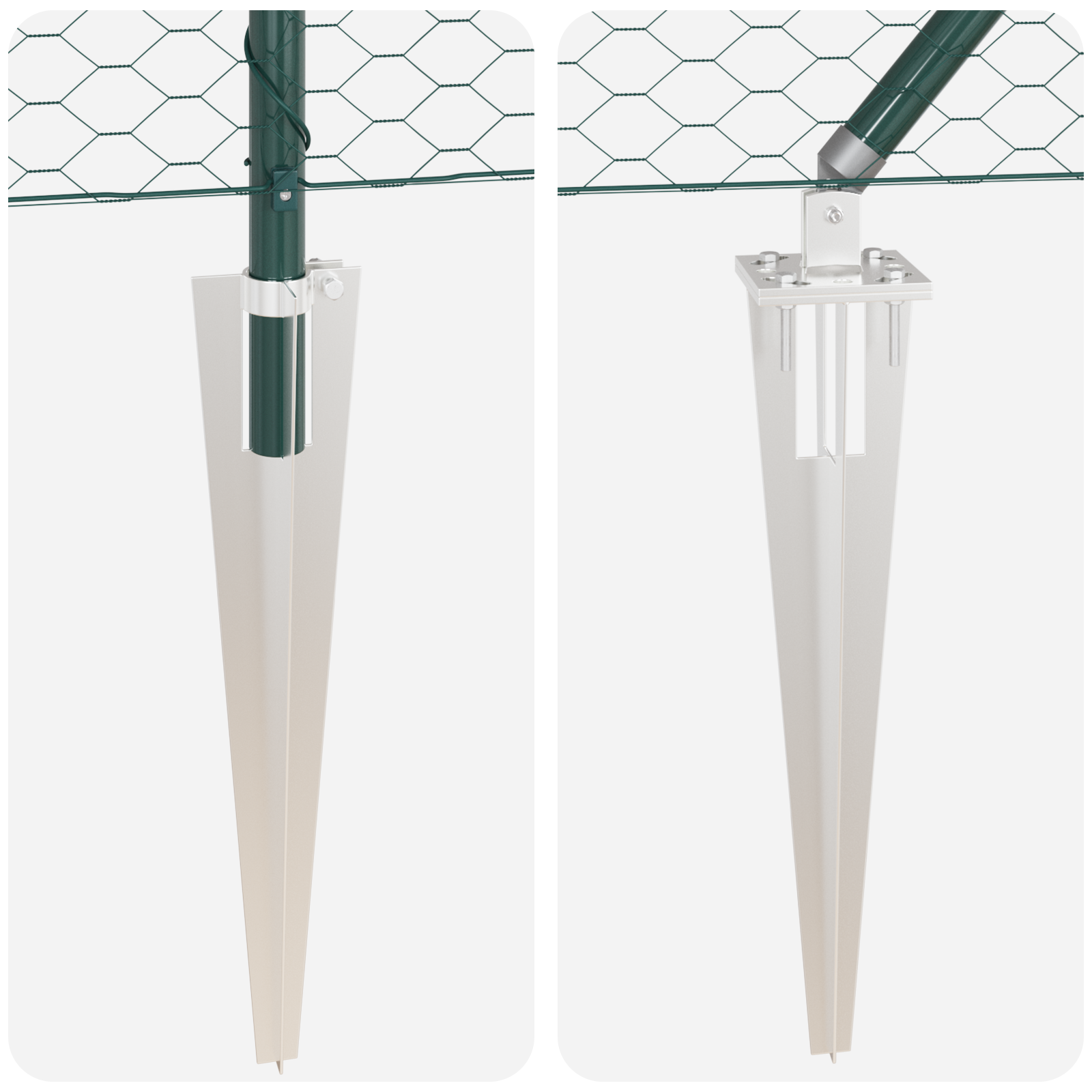 Fencing Set Set of 2 Green Metal 25 x 1.5 m Durable - Image 8