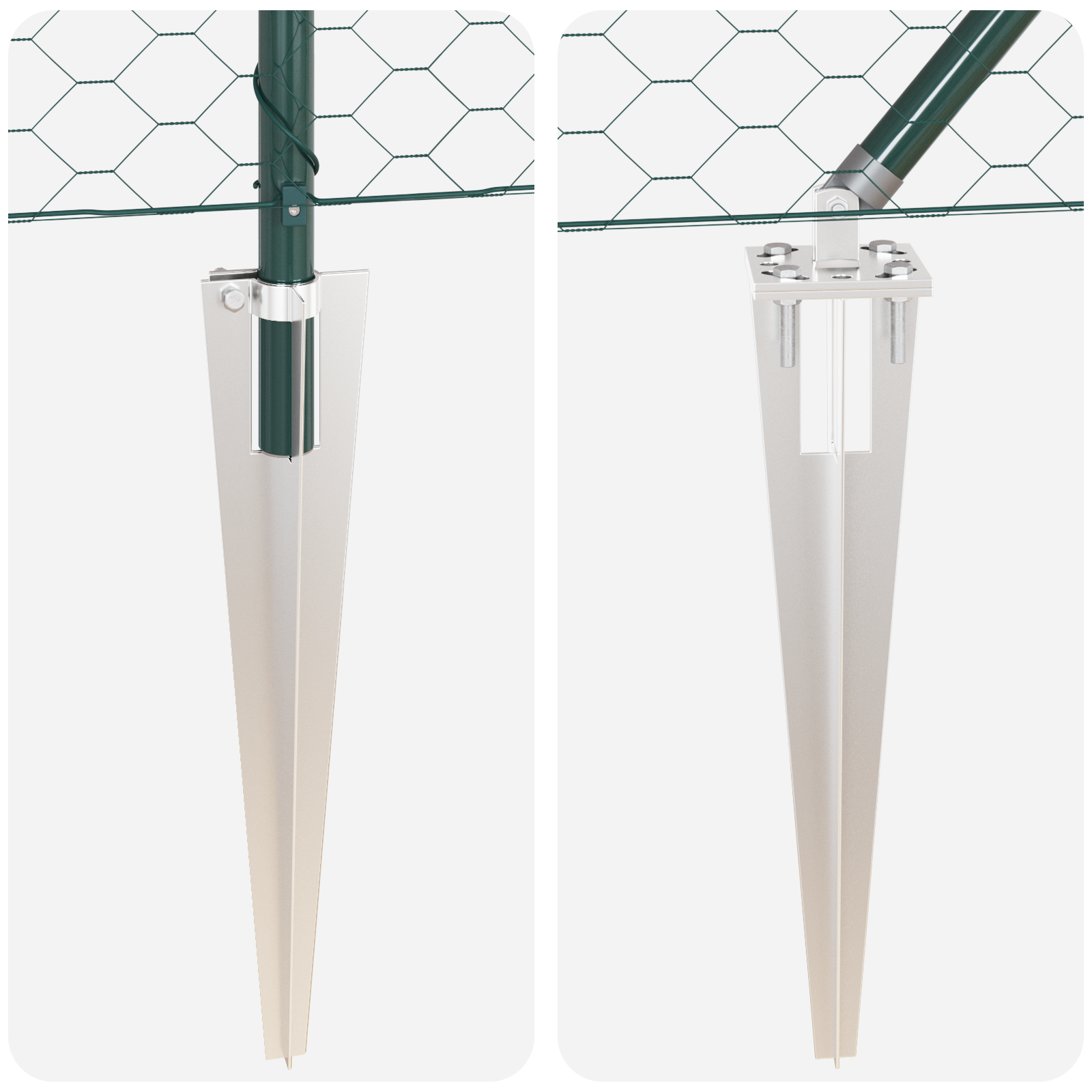 Fencing Set Set of 2 Green Metal 25 x 1.5 m Durable - Image 8