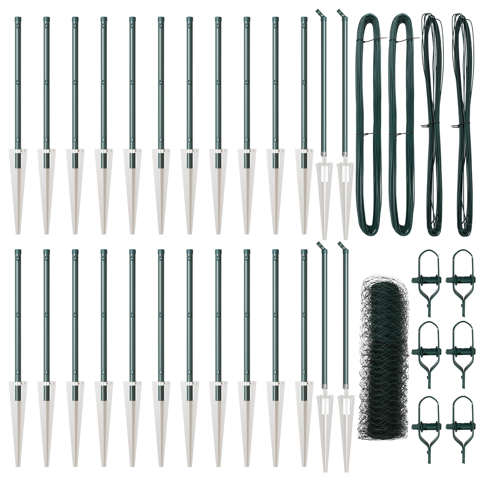 Hexagon Fence Green 1x50 m Steel - Image 2