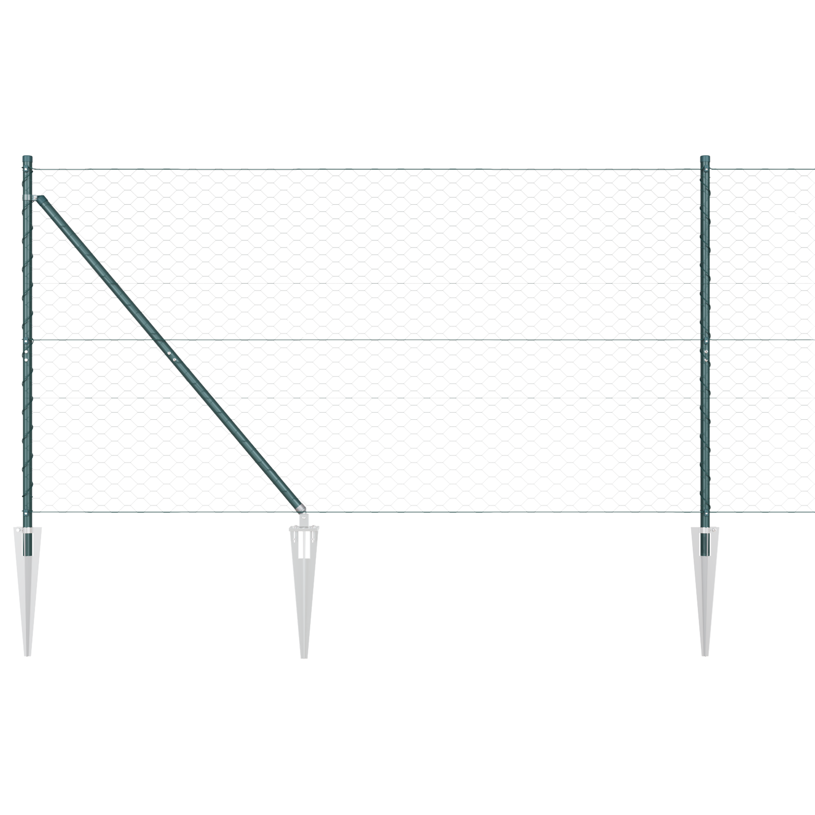 Hexagon Fence Green 1,4x100 m Steel - Image 6