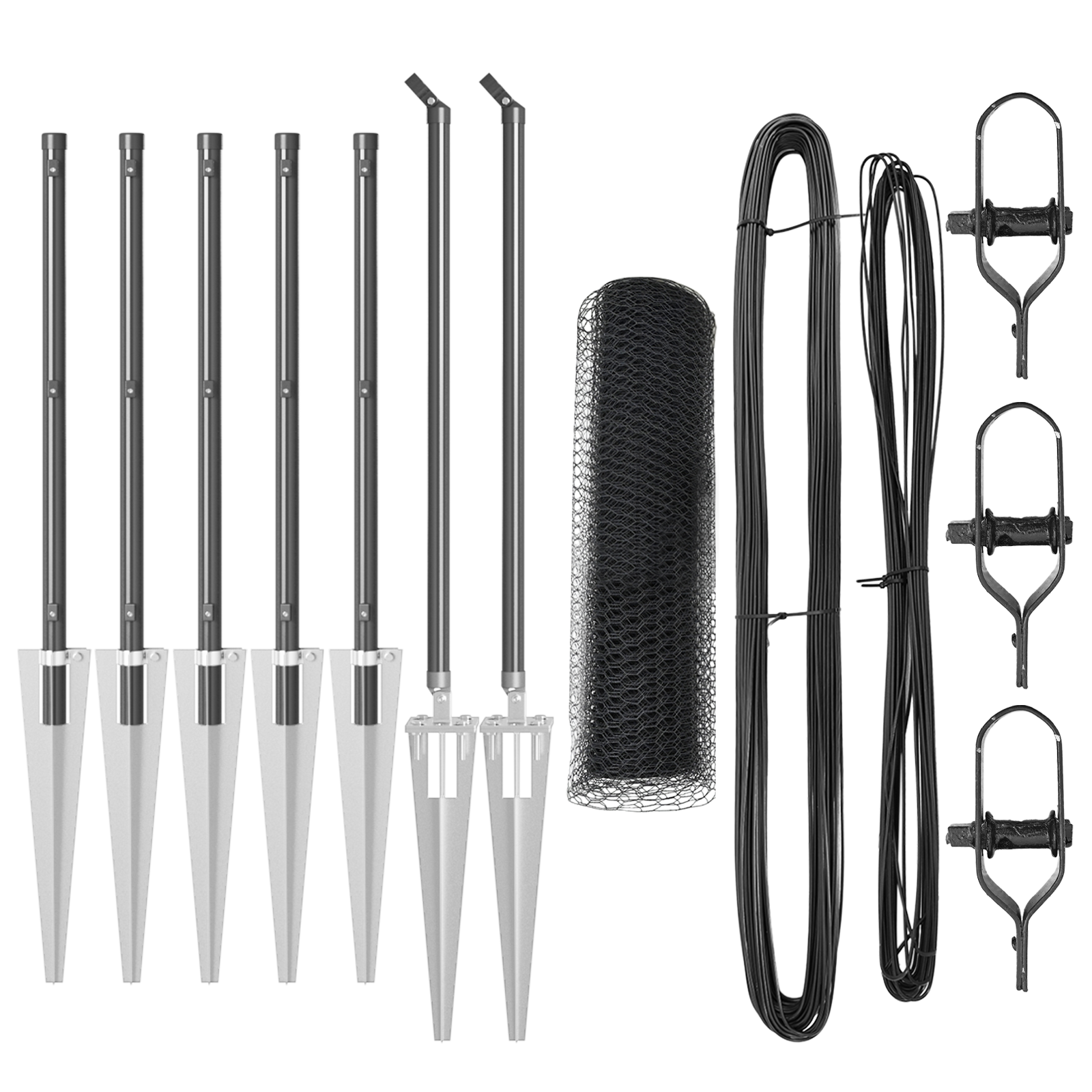 Hexagon Fence Grey 0.5x10 m Steel - Image 2