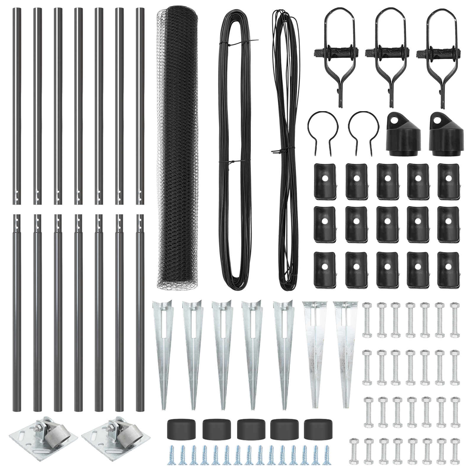 Hexagon Fence Grey 1.4x10 m Steel - Image 4