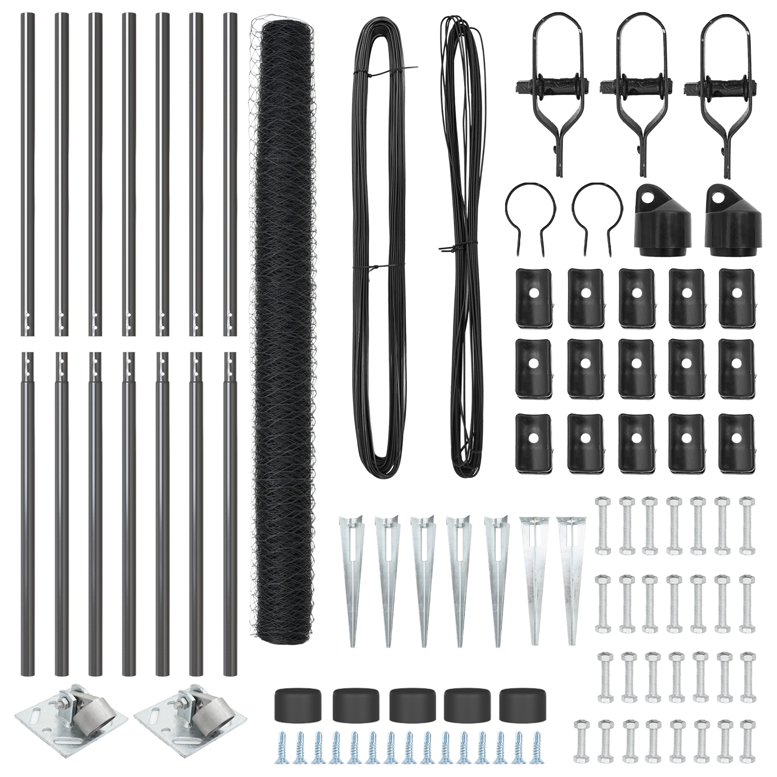 Hexagon Fence Grey 1.5x10 m Steel - Image 4