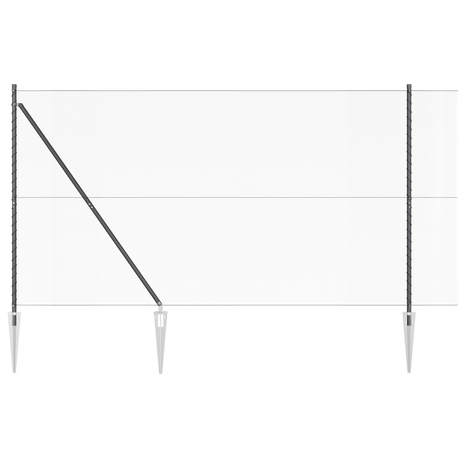 Hexagon Fence Grey 1.6x10 m Steel - Image 6