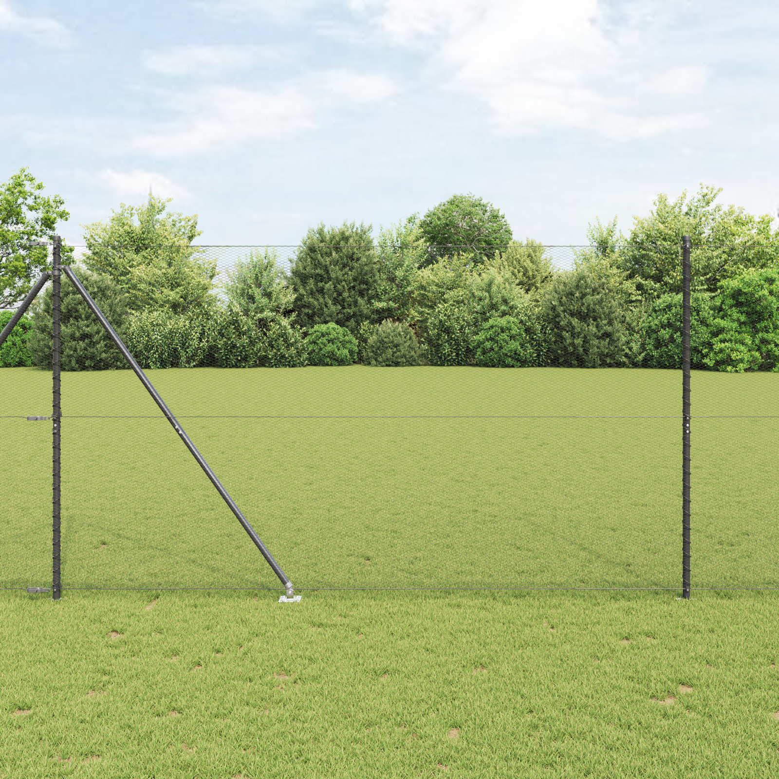 Hexagon Fence Grey 1.6x10 m Steel