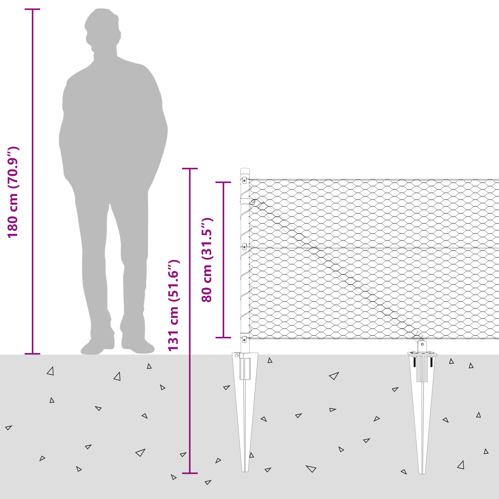 Hexagon Fence Grey 0.8x25 m Steel - Image 9