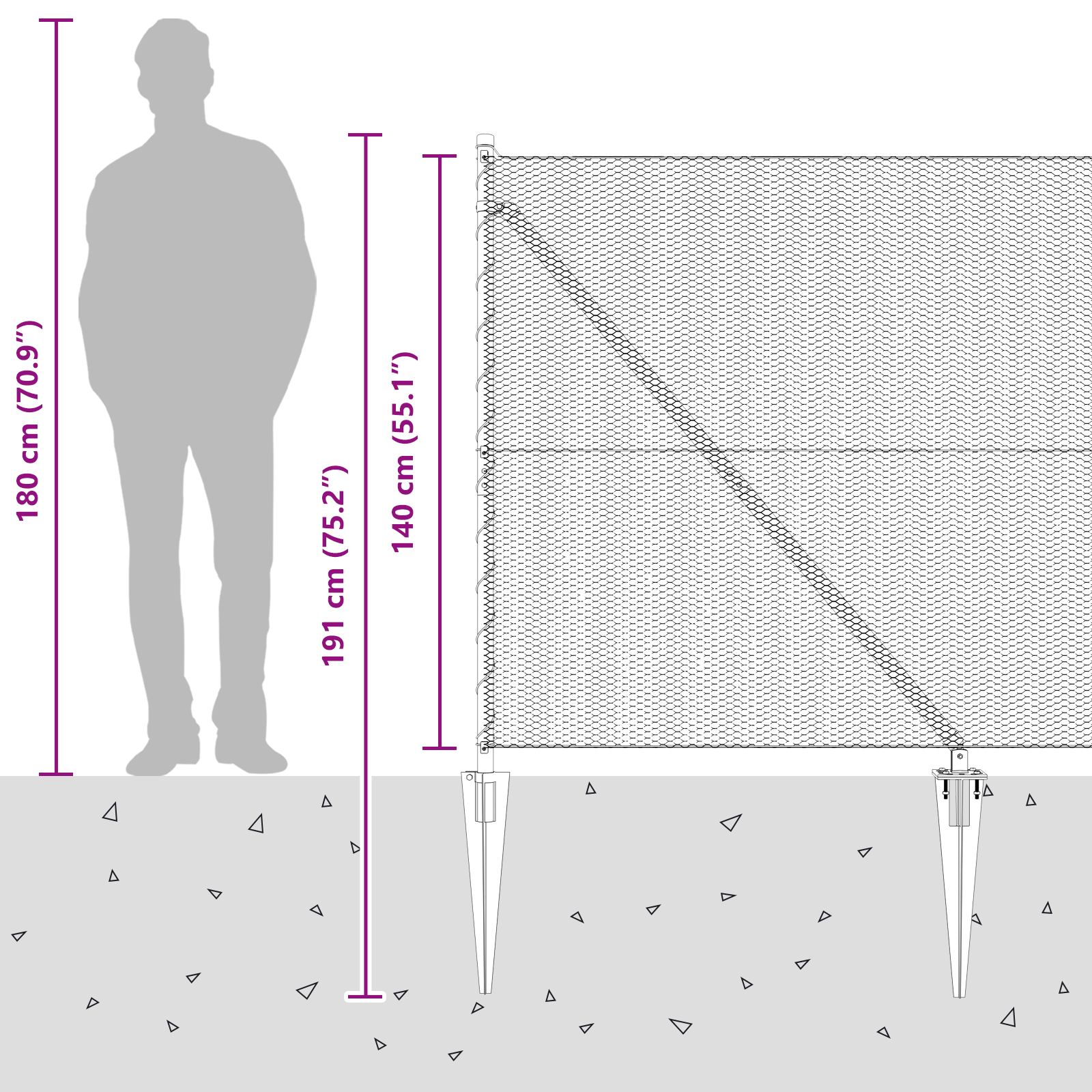Hexagon Fence Grey 1.4x25 m Steel - Image 11