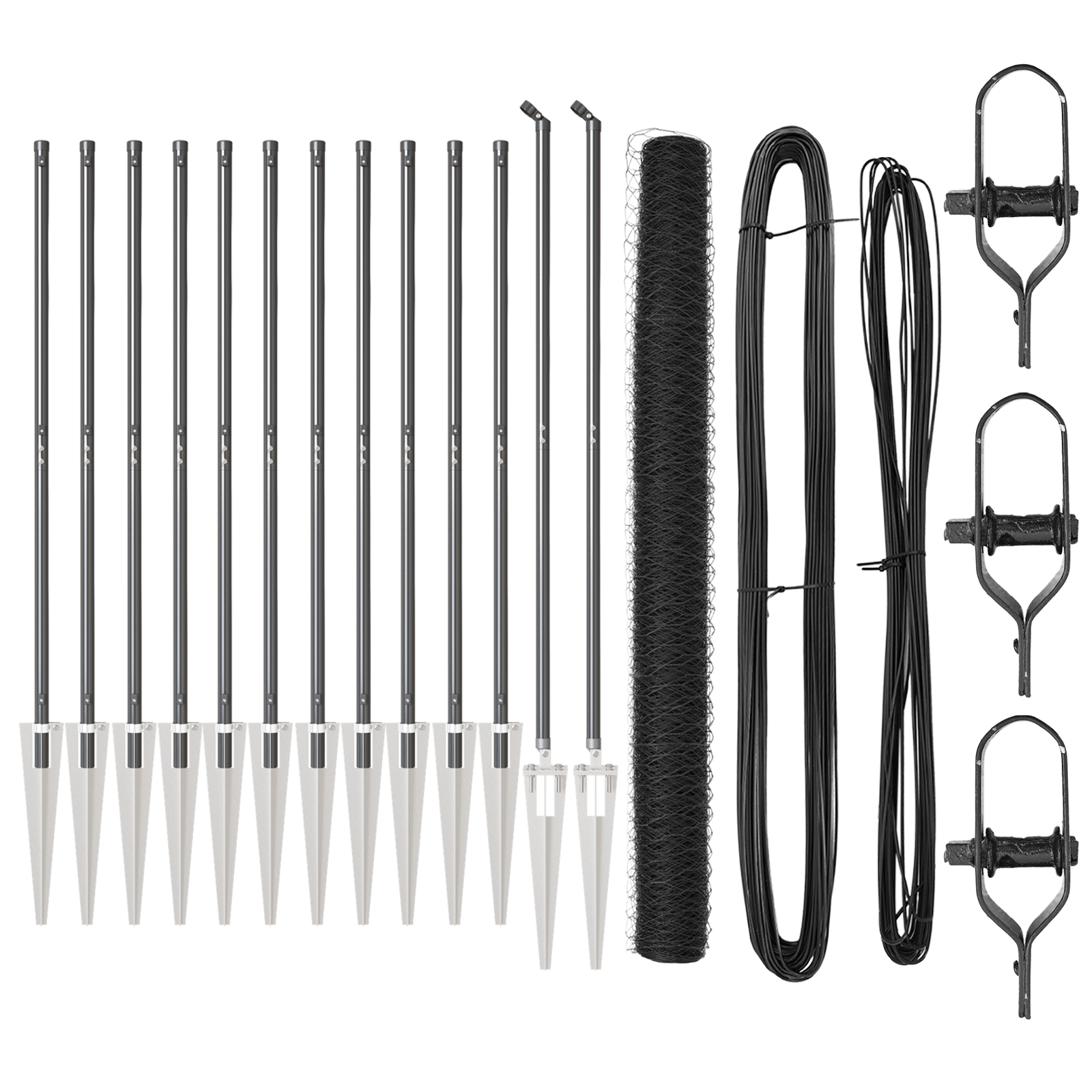 Fencing Set Set of 2 Grey Steel 25 x 1.5 m Foldable - Image 2