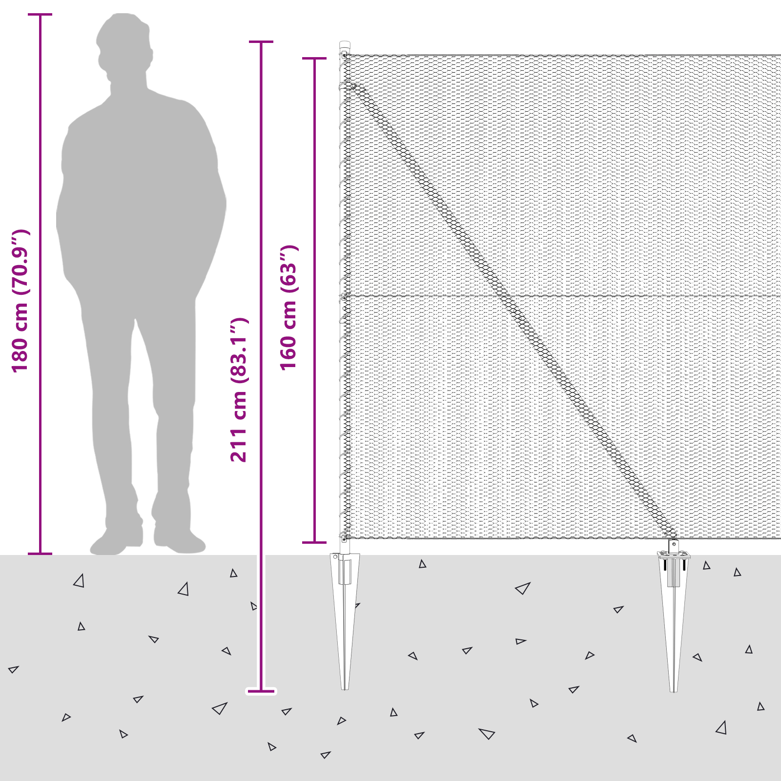 Hexagon Fence Grey 1.6x25 m Steel - Image 10