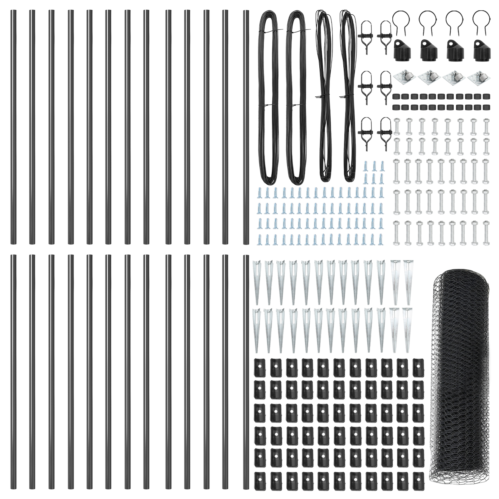 Hexagon Fence Grey 0.4x50 m Steel - Image 4