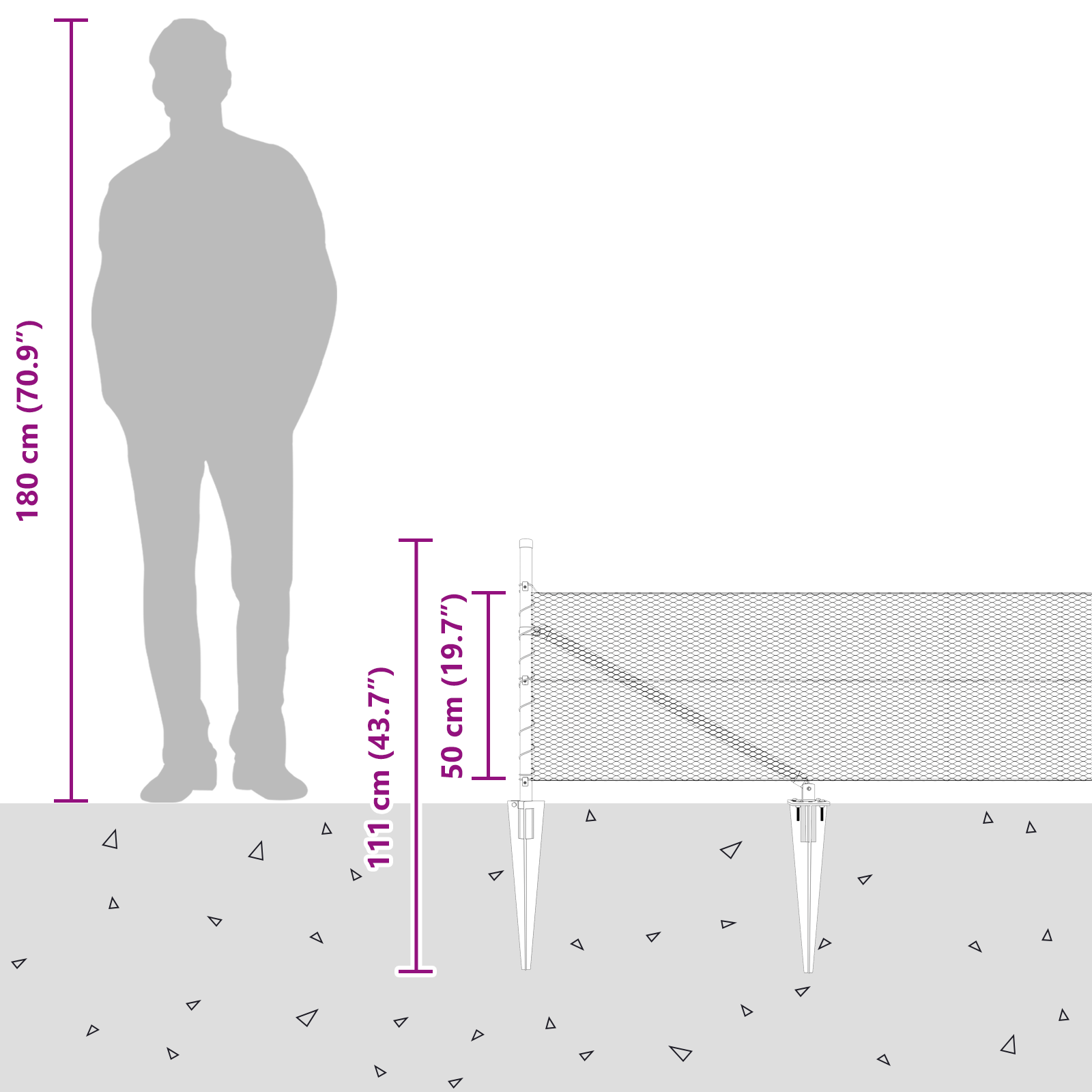 Hexagon Fence Grey 0,5x50 m Steel - Image 11