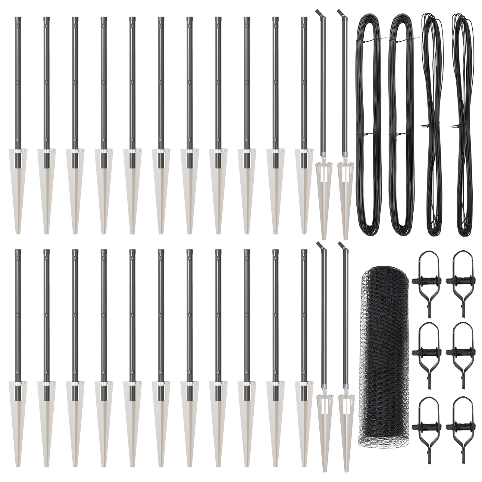 Hexagon Fence Grey 0.5x50 m Steel