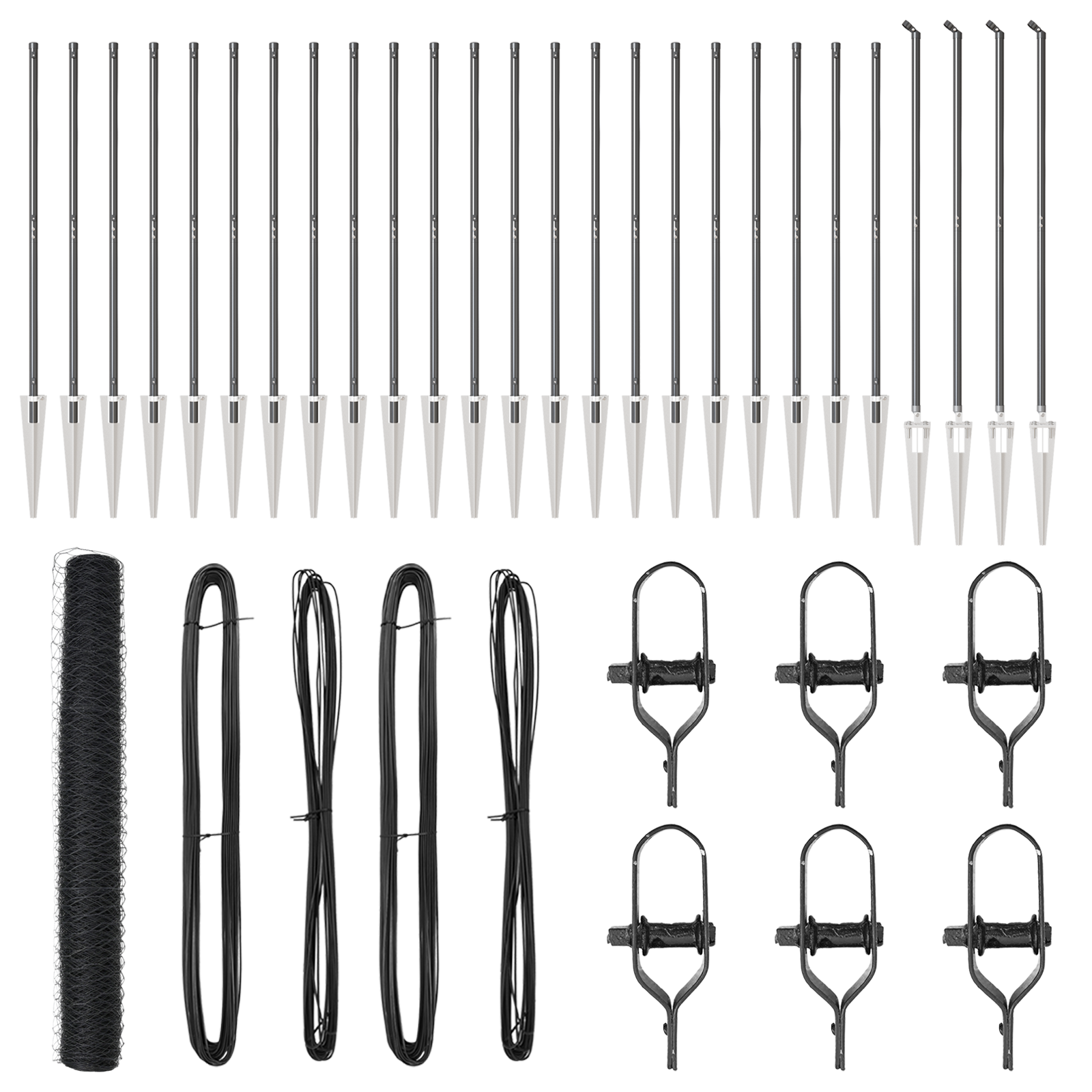 Hexagon Fence Grey 1,2x50 m Steel - Image 2