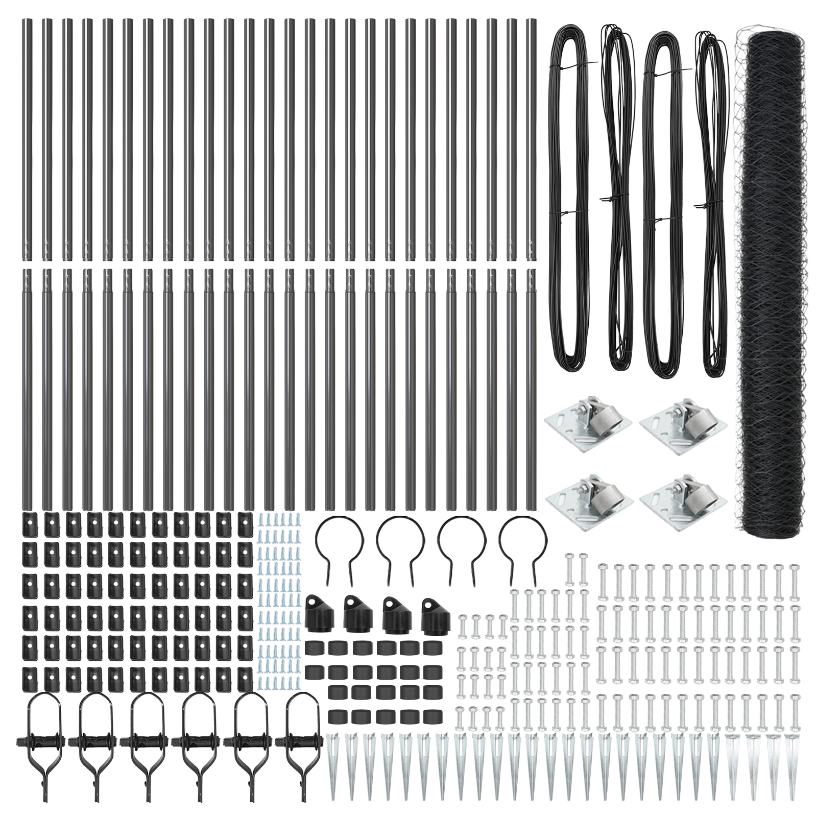 Hexagon Fence Grey 1.2x50 m Steel - Image 4