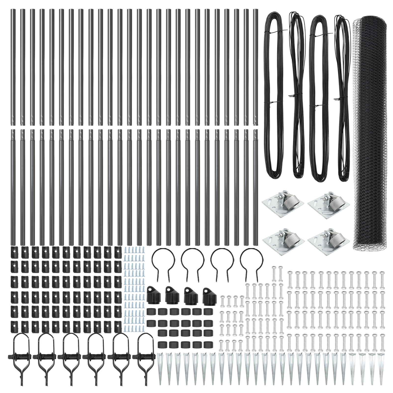 Hexagon Fence Grey 1,4x50 m Steel - Image 4
