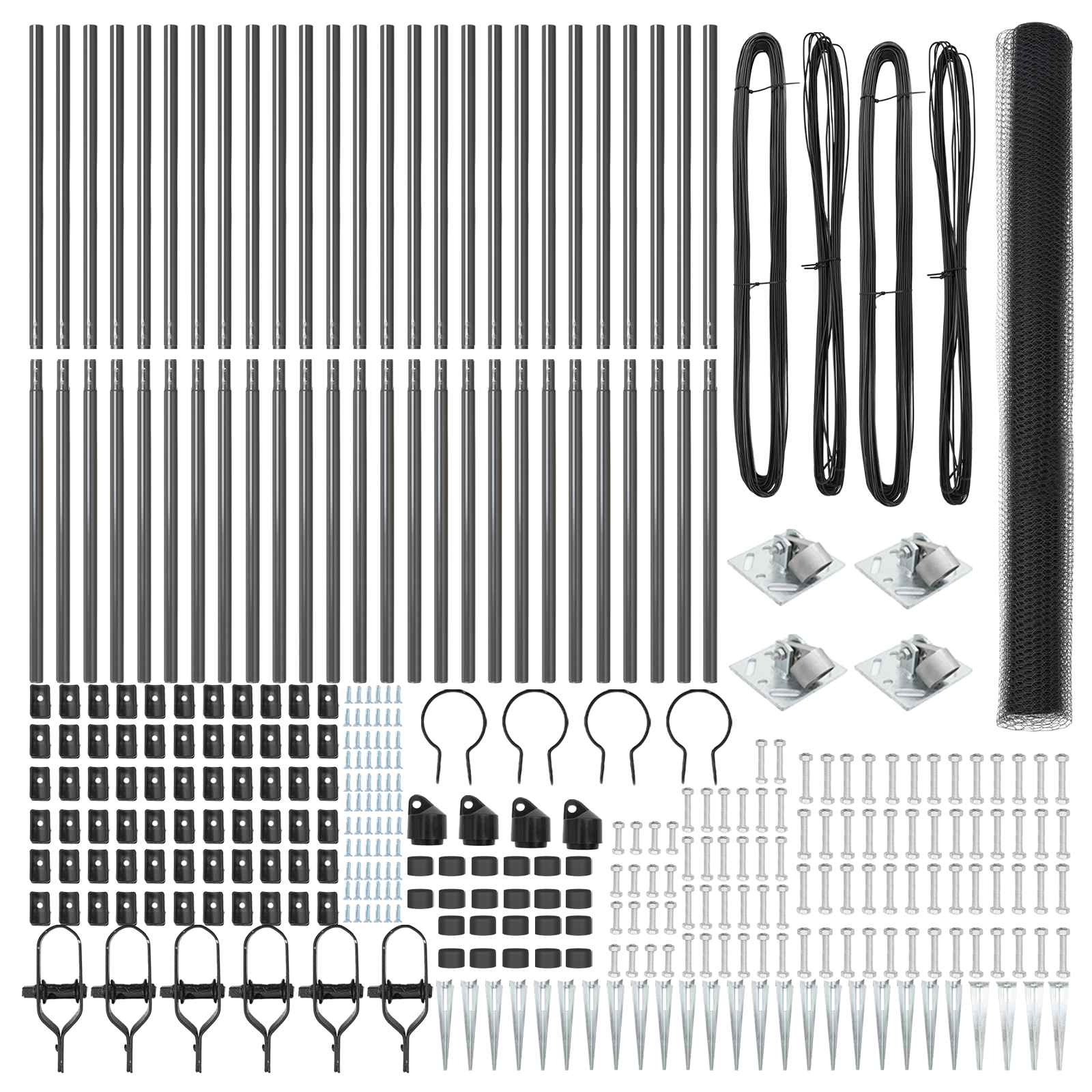 Hexagon Fence Grey 1.5x50 m Steel - Image 4