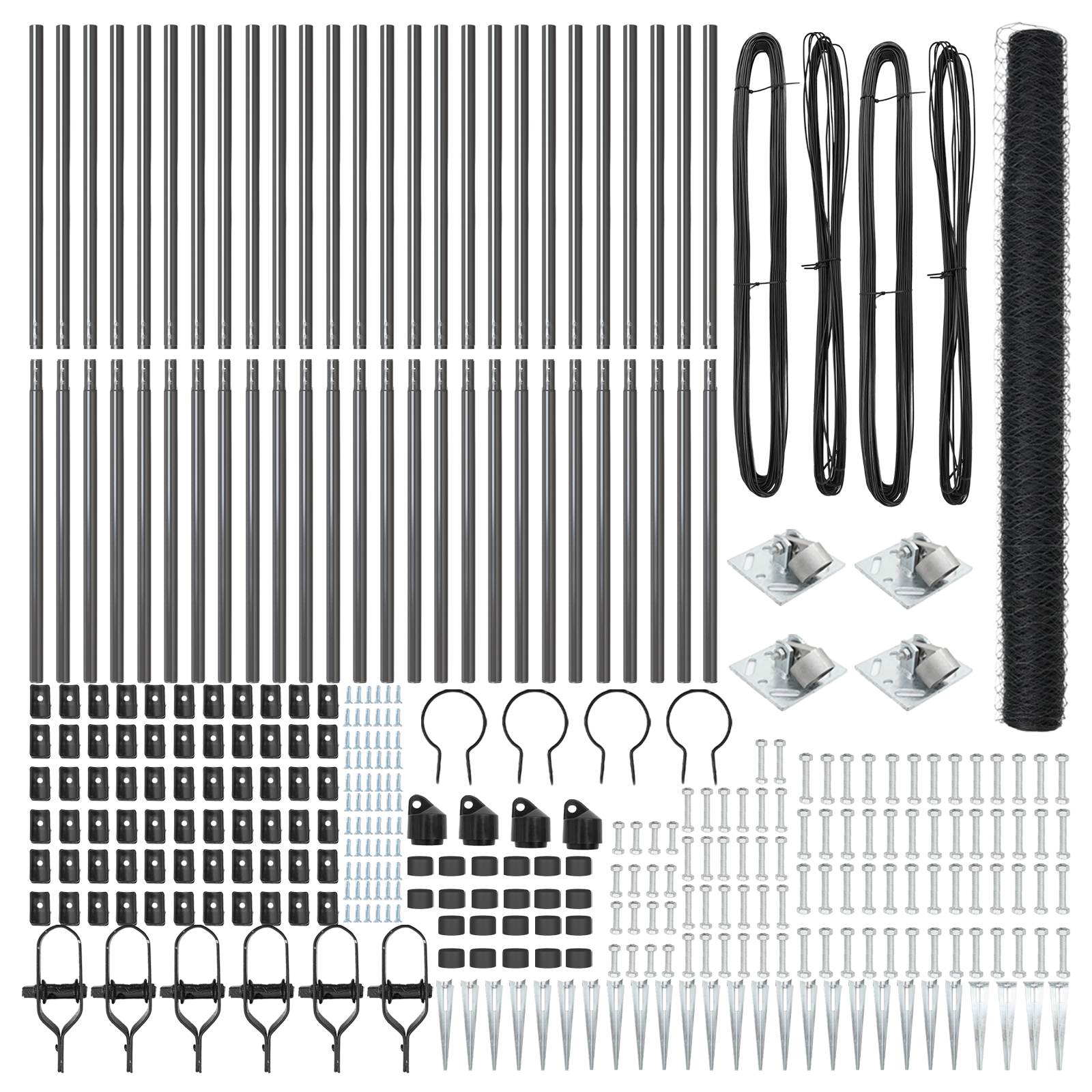 Hexagon Fence Grey 1,5x50 m Steel - Image 4