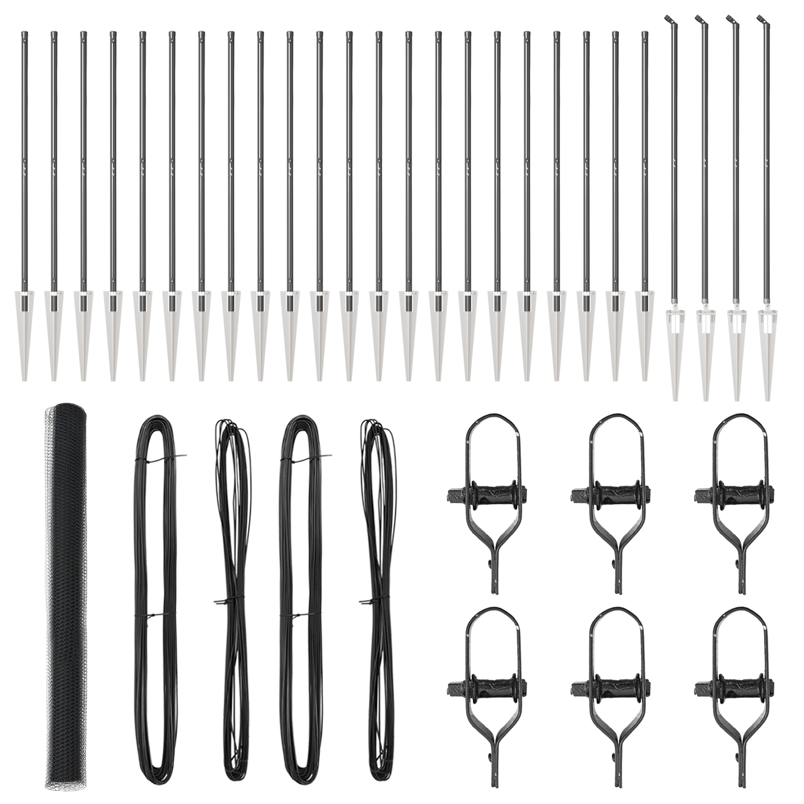 Hexagon Fence Grey 1.6x50 m Steel