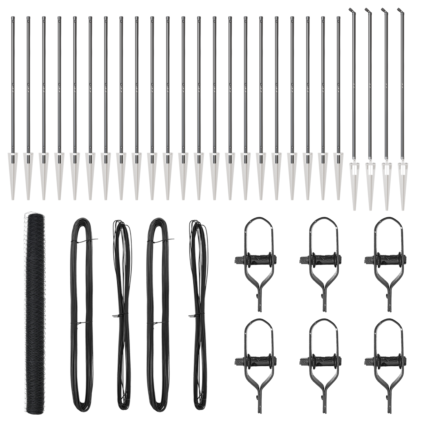 Hexagon Fence Grey 1.6x50 m Steel