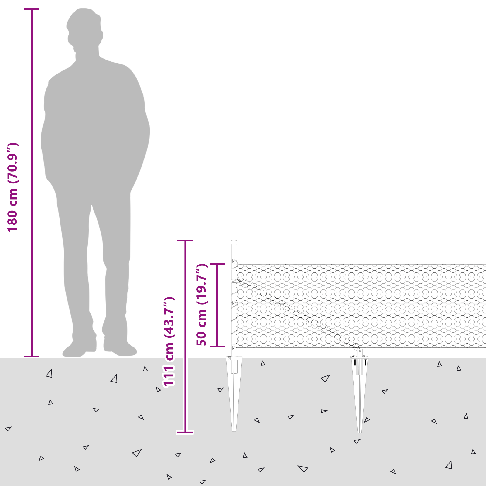 Hexagon Fence Grey 0.5x100 m Steel - Image 9