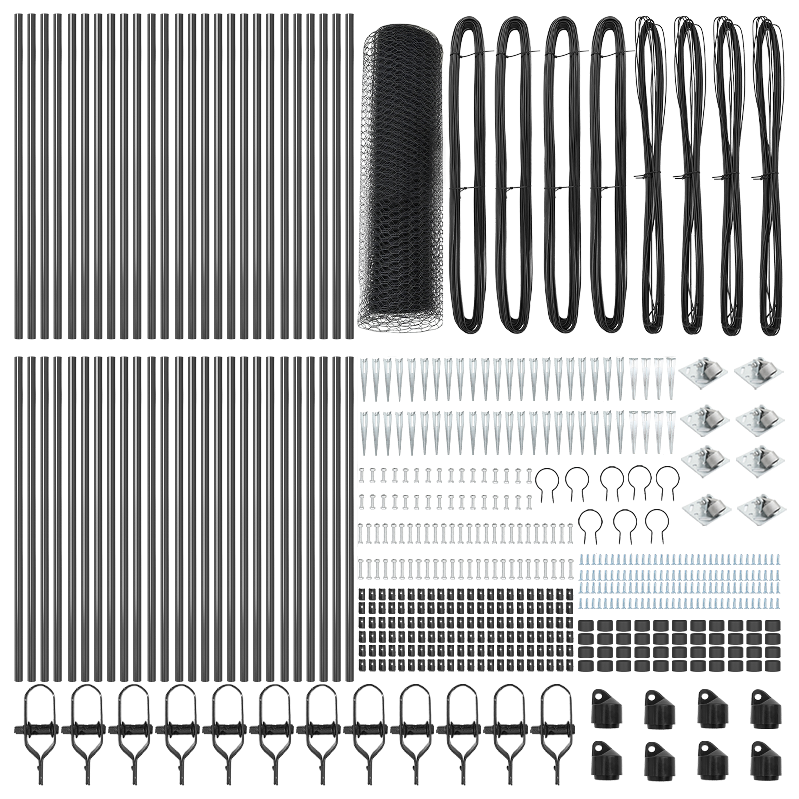Hexagon Fence Grey 0.6x100 m Steel - Image 3