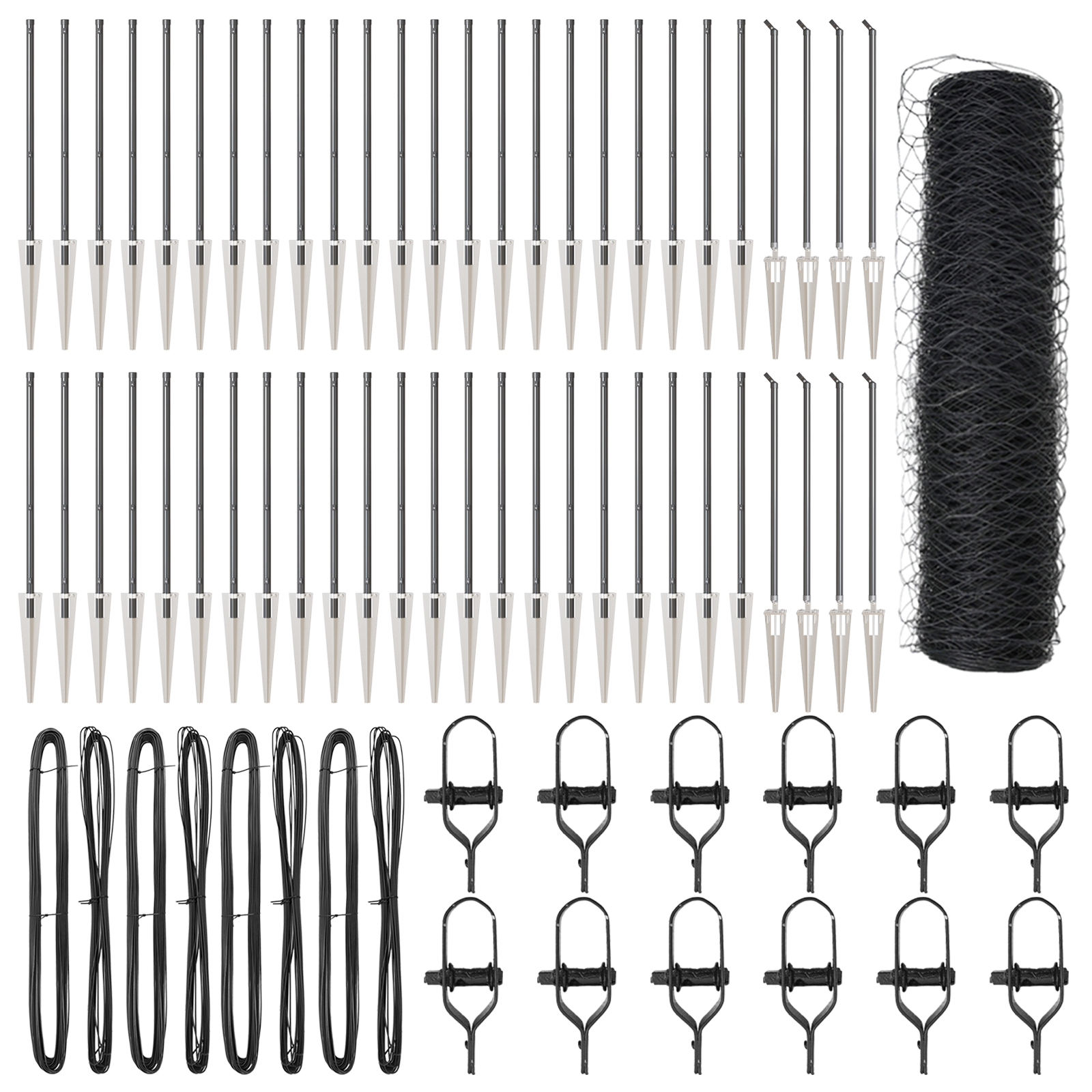 Hexagon Fence Grey 1x100 m Steel - Image 2