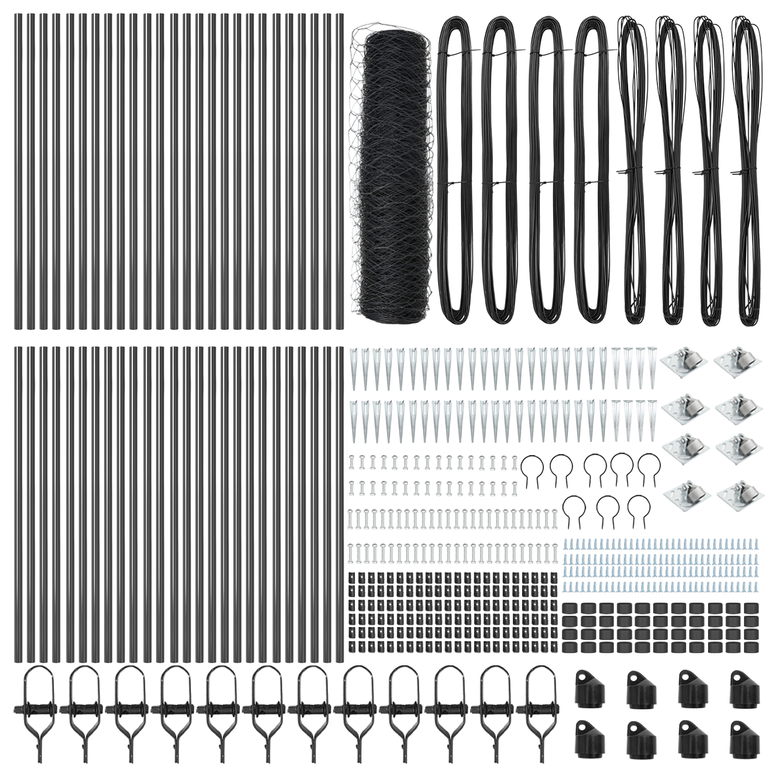 Hexagon Fence Grey 1x100 m Steel - Image 4