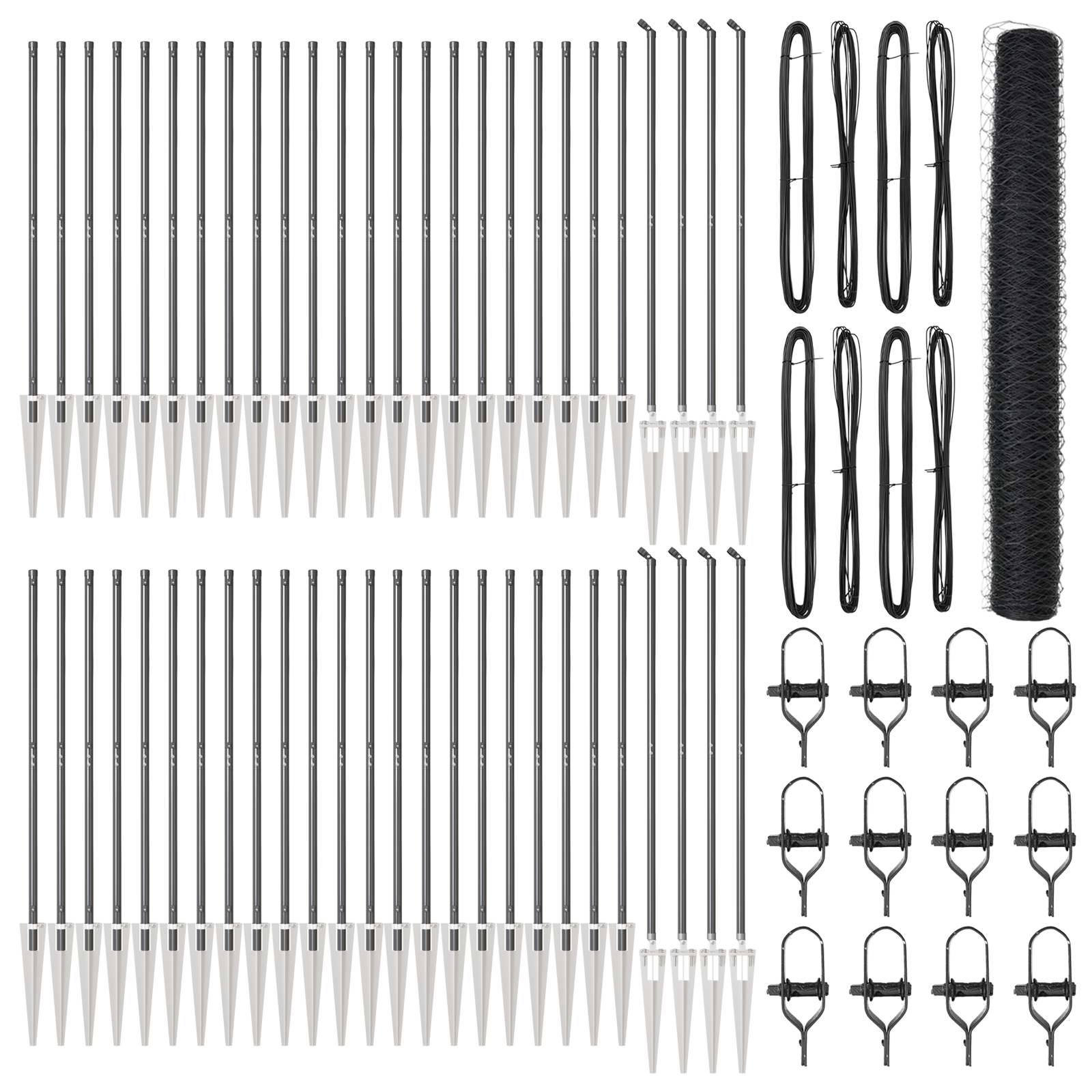 Hexagon Fence Grey 1.2x100 m Steel - Image 2