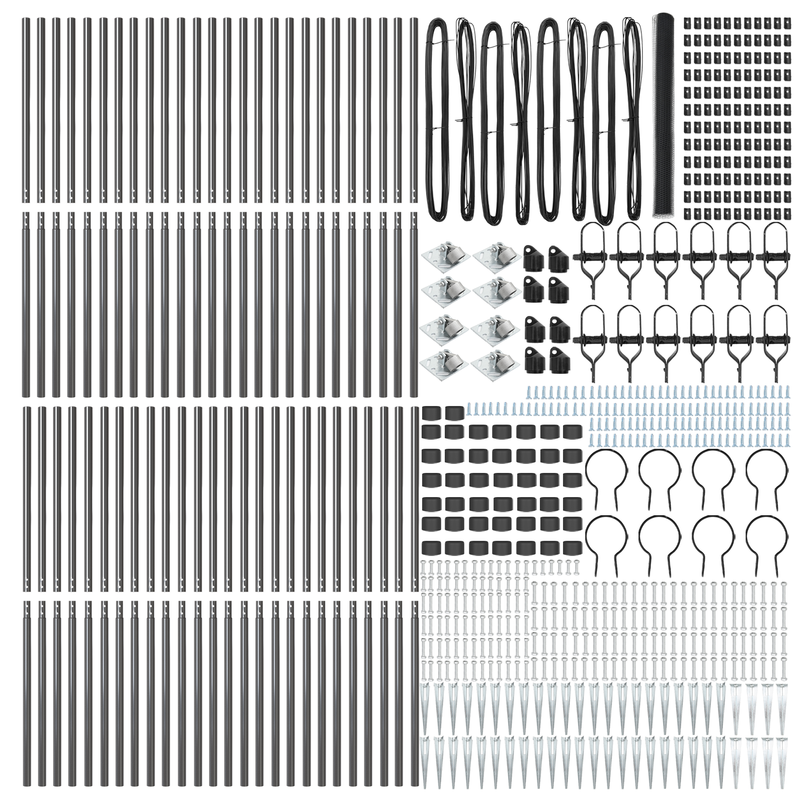 Hexagon Fence Grey 1.5x100 m Steel - Image 4