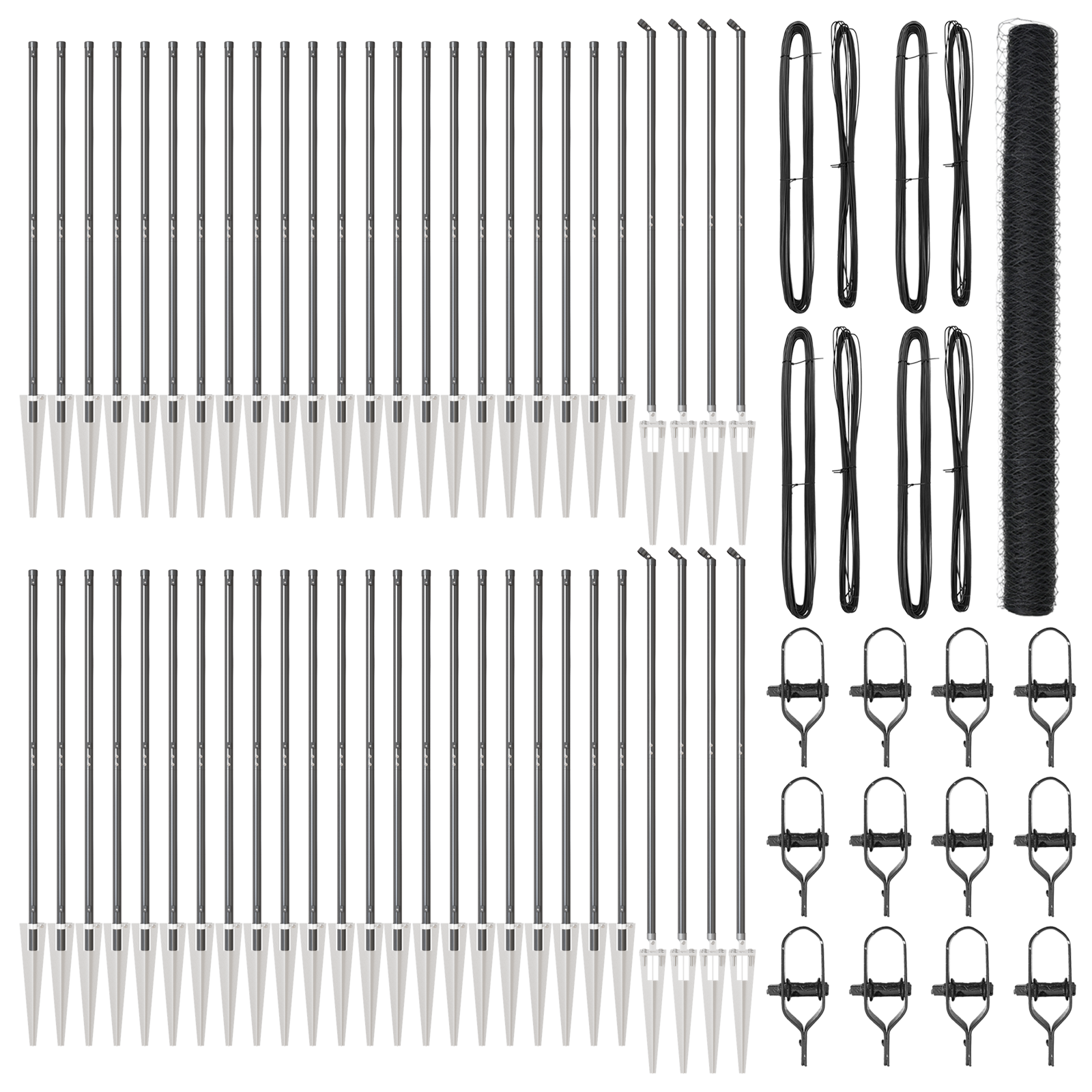 Hexagon Fence Grey 1,5x100 m Steel - Image 2