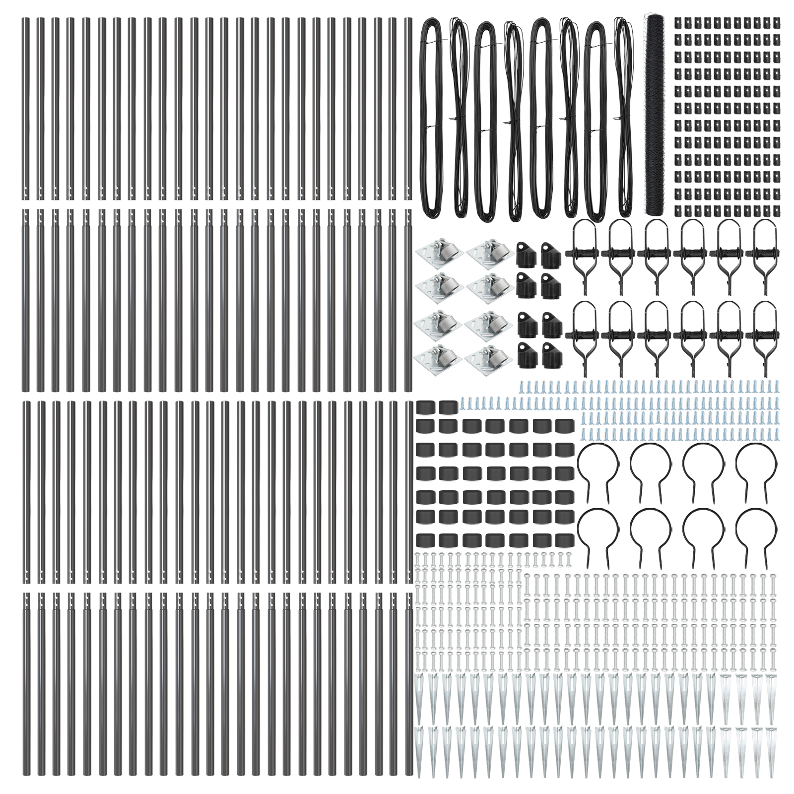 Hexagon Fence Grey 1,5x100 m Steel - Image 4