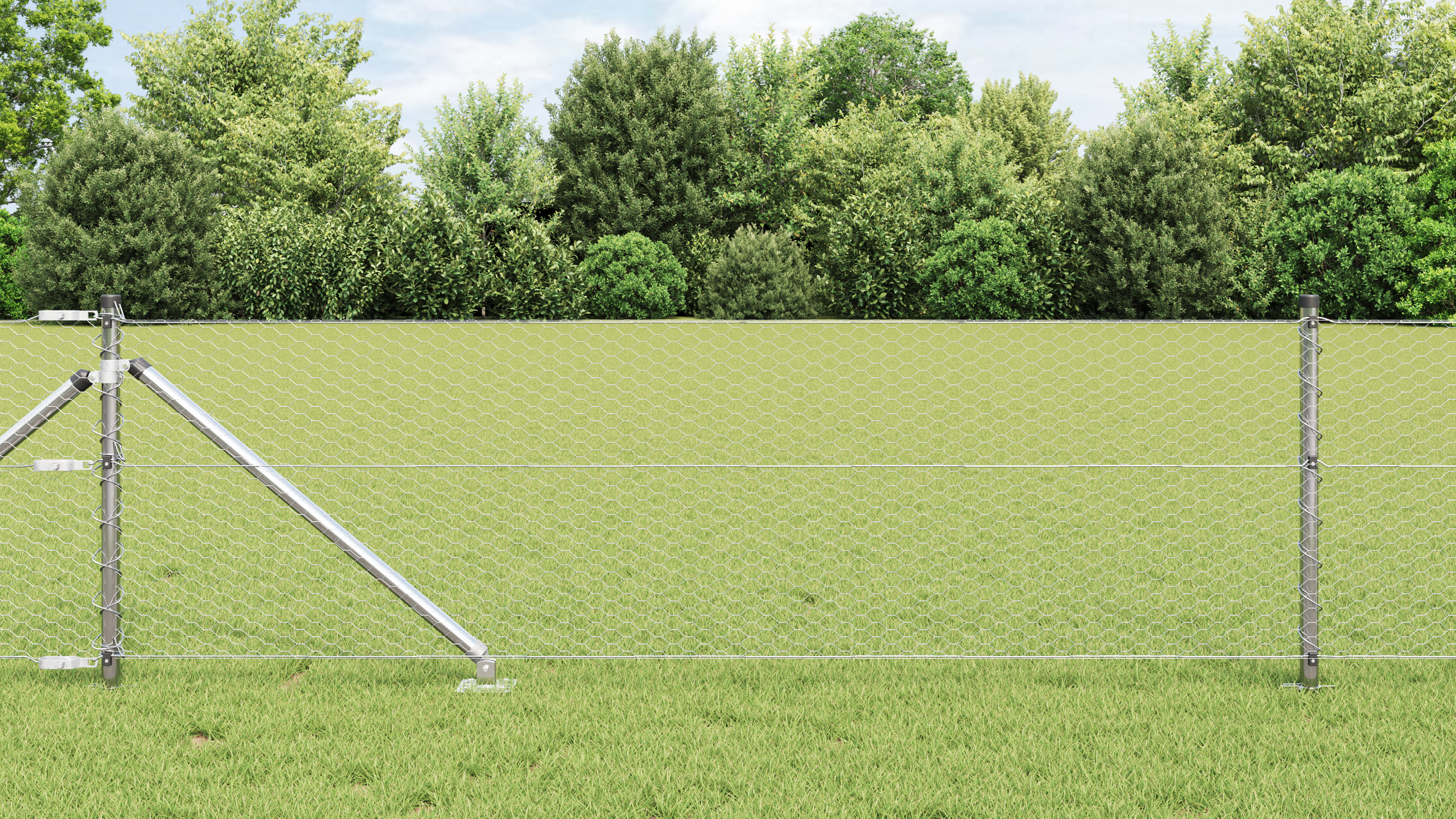 Hexagon Fence 0.6x10 m Galvanised Steel