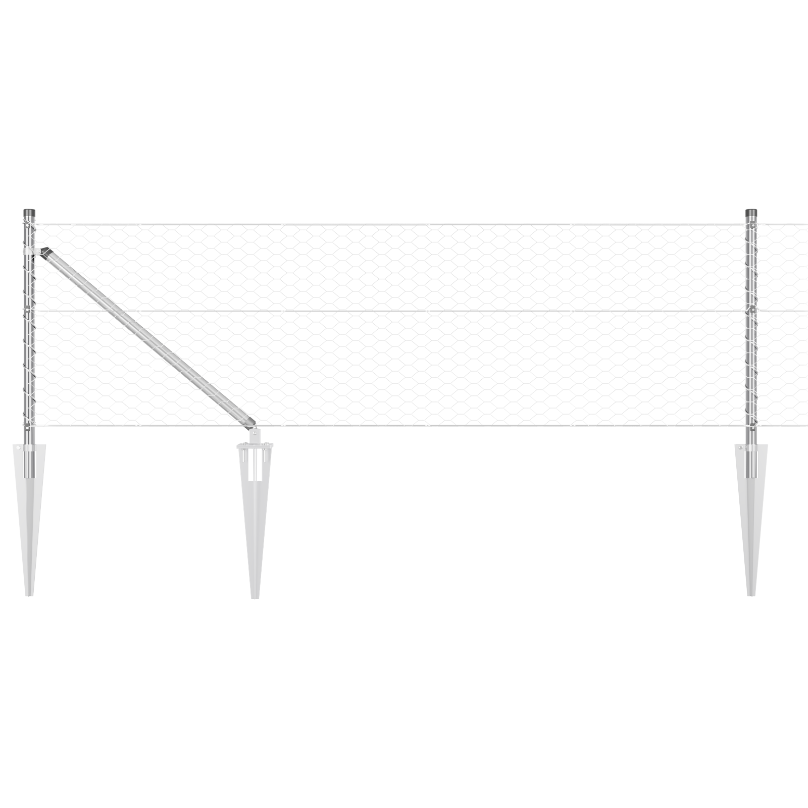 Hexagon Fence 0.6x10 m Galvanised Steel - Image 6