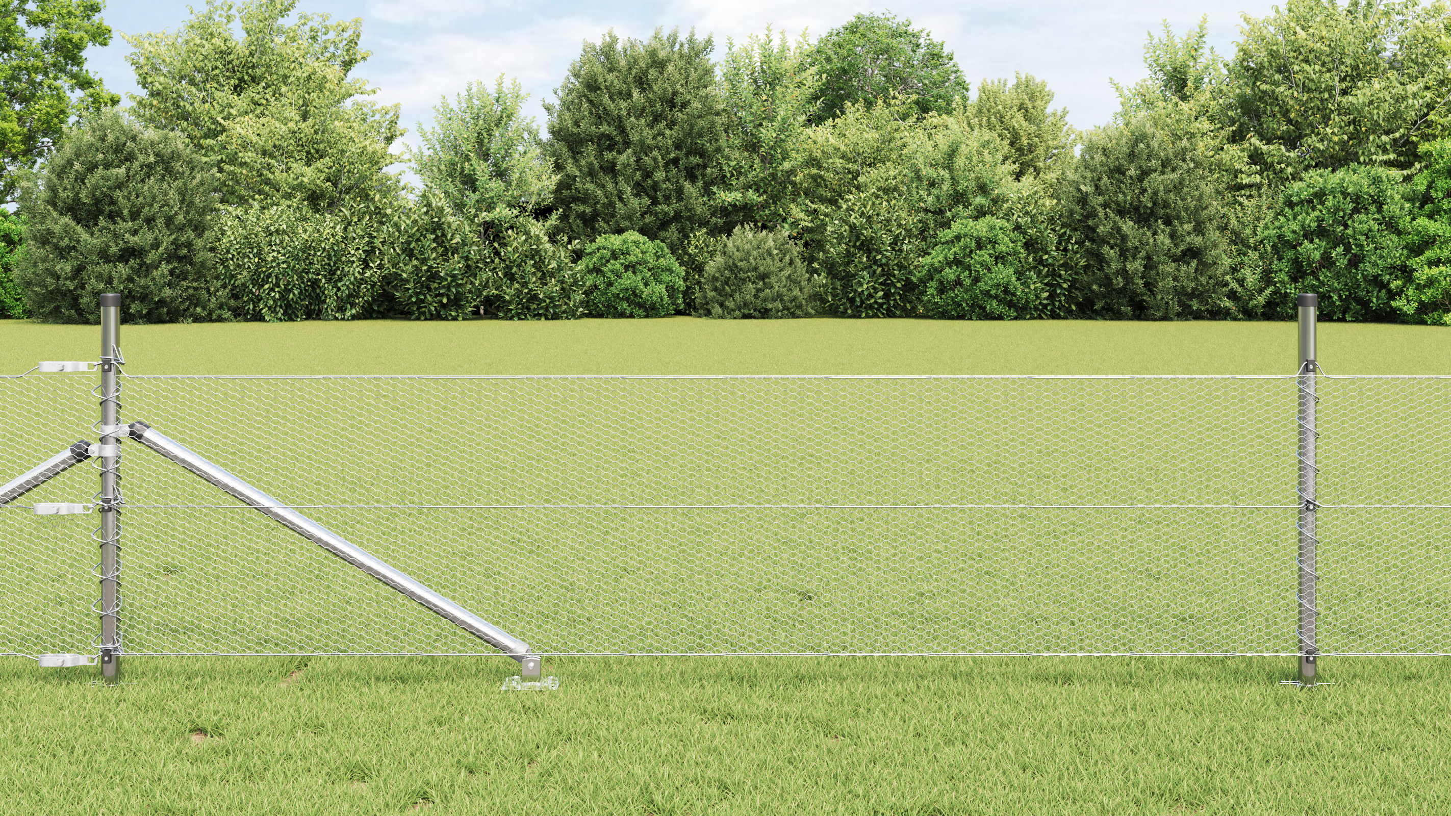 Hexagon Fence 0.8x10 m Galvanised Steel