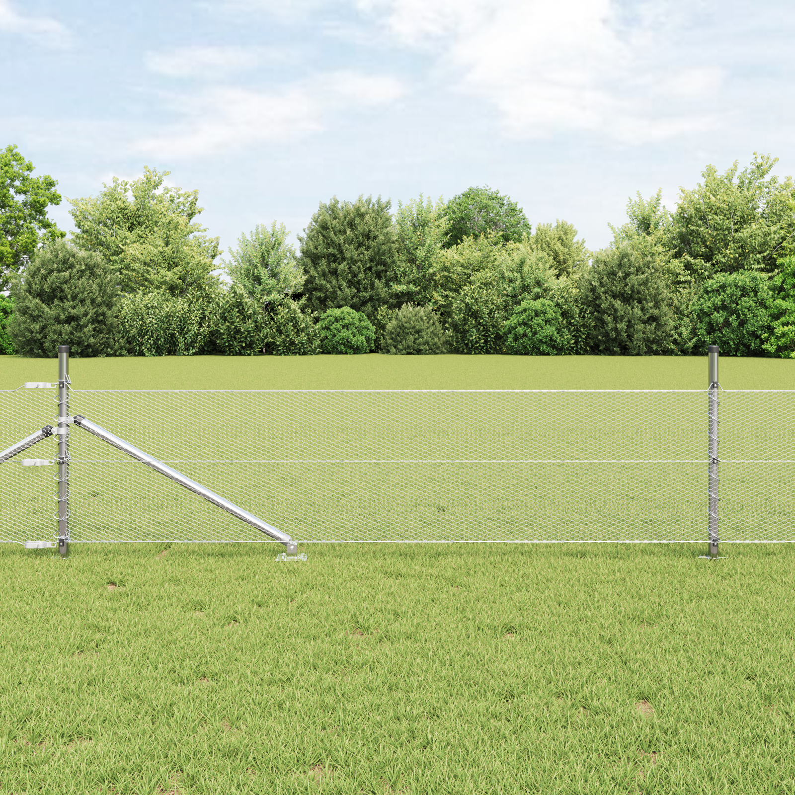 Hexagon Fence 0.8x10 m Galvanised Steel - Image 4