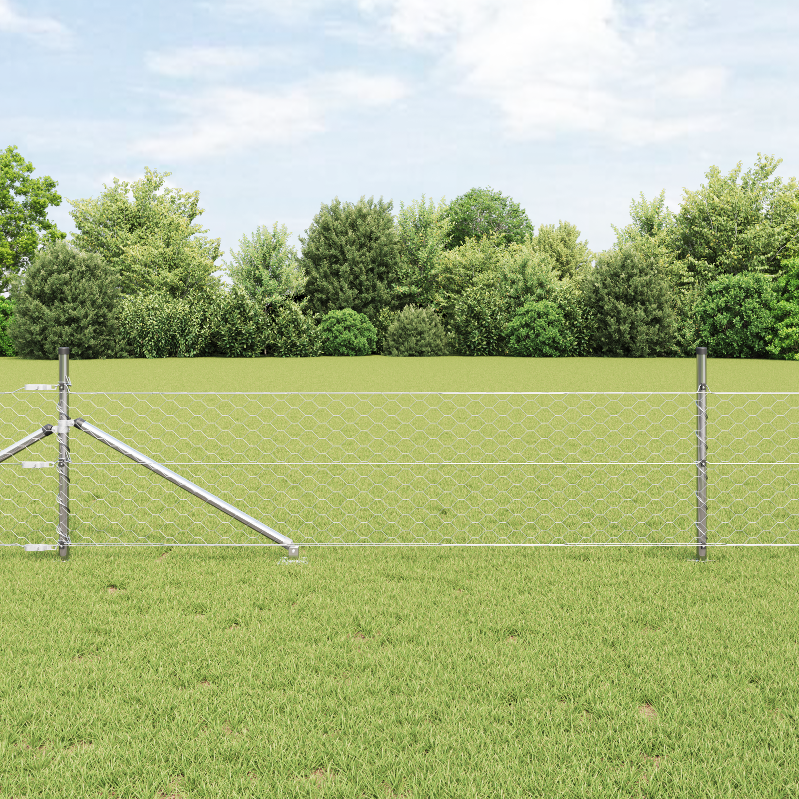 Hexagon Fence 0.8x10 m Galvanised Steel