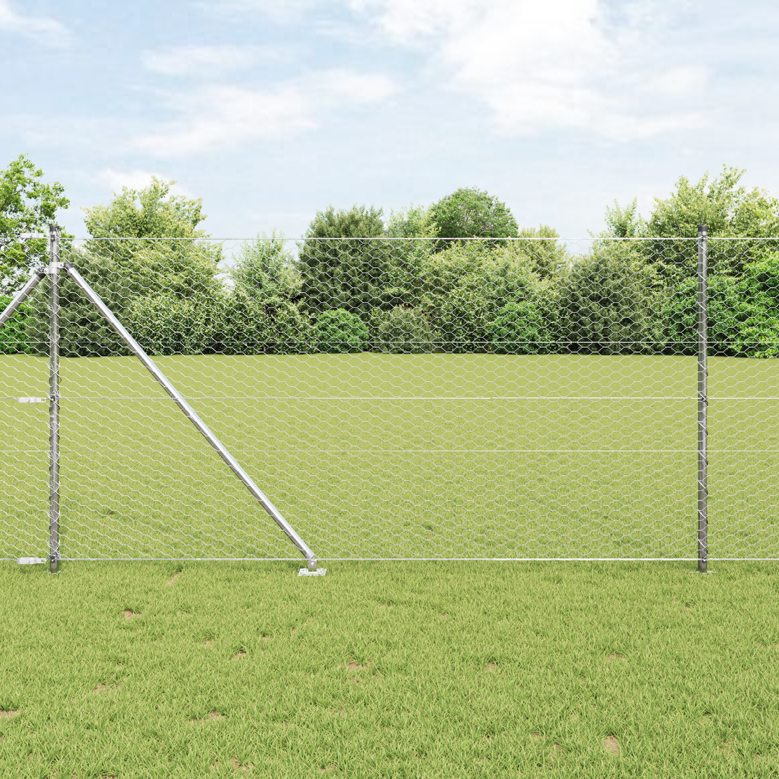 Hexagon Fence 1x10 m Galvanised Steel